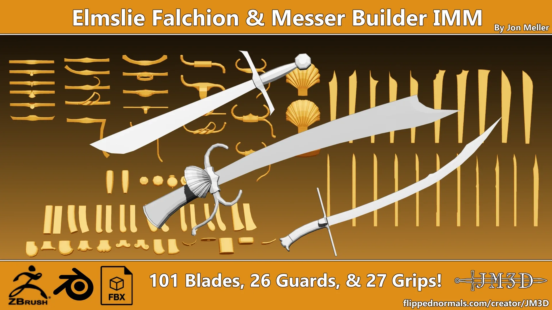 JM3D - Elmslie Falchion and Messer Builder