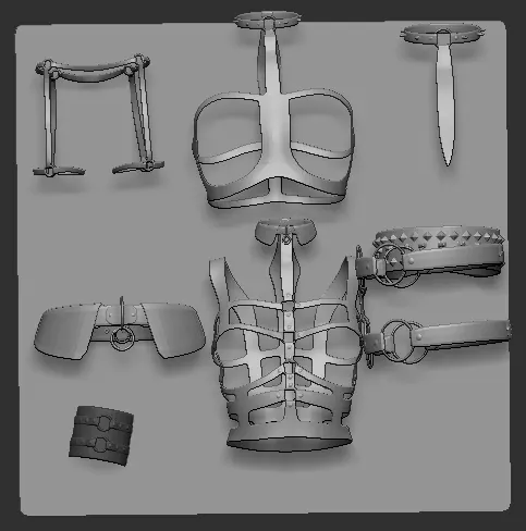 choker & harness brush + 3dmodel vlo1