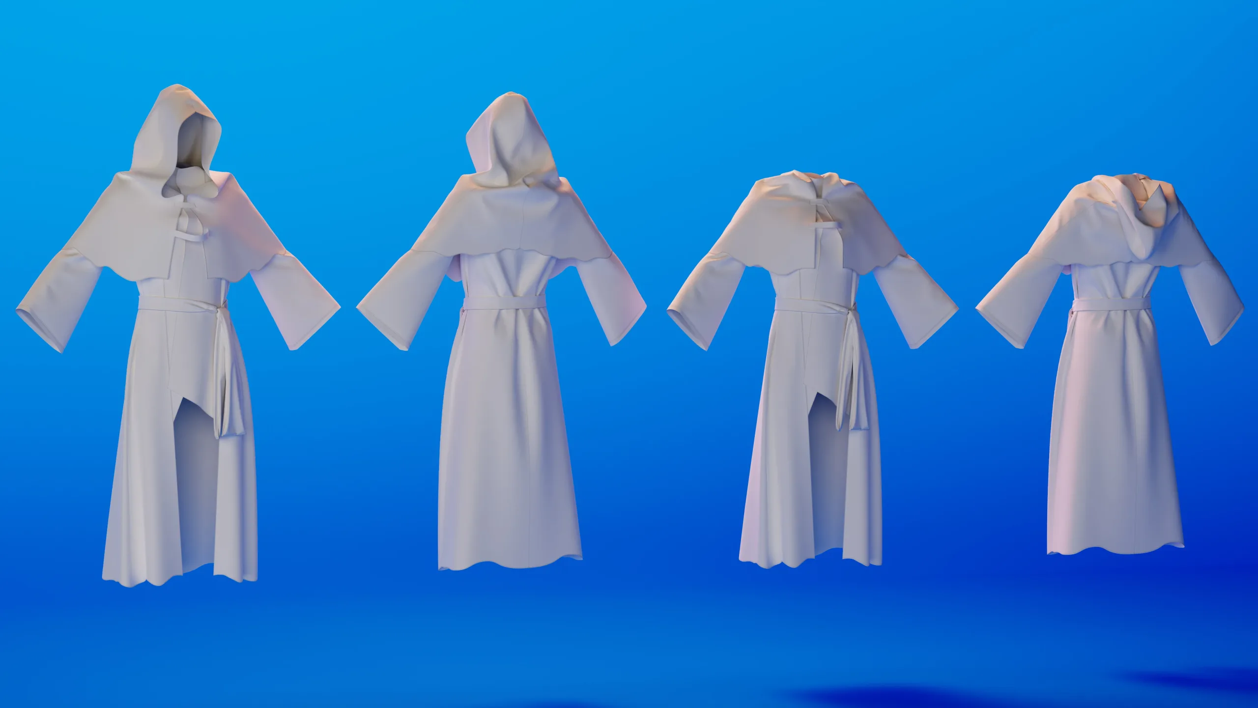 9 Magic / Hogwarts Robe Basemesh Models + Reference Images for texturing + Bonus + Project files