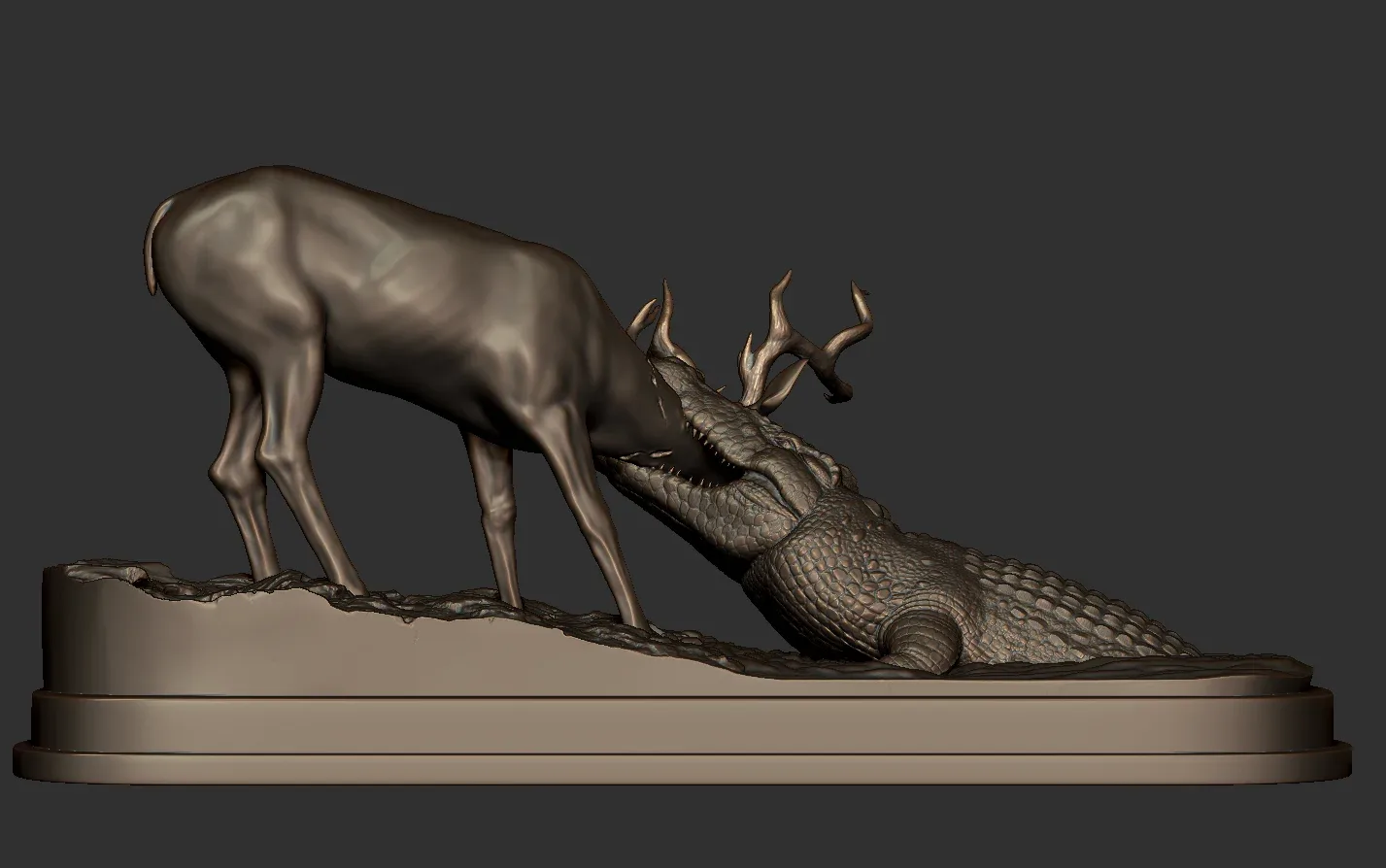 Crocodile Attack Deer