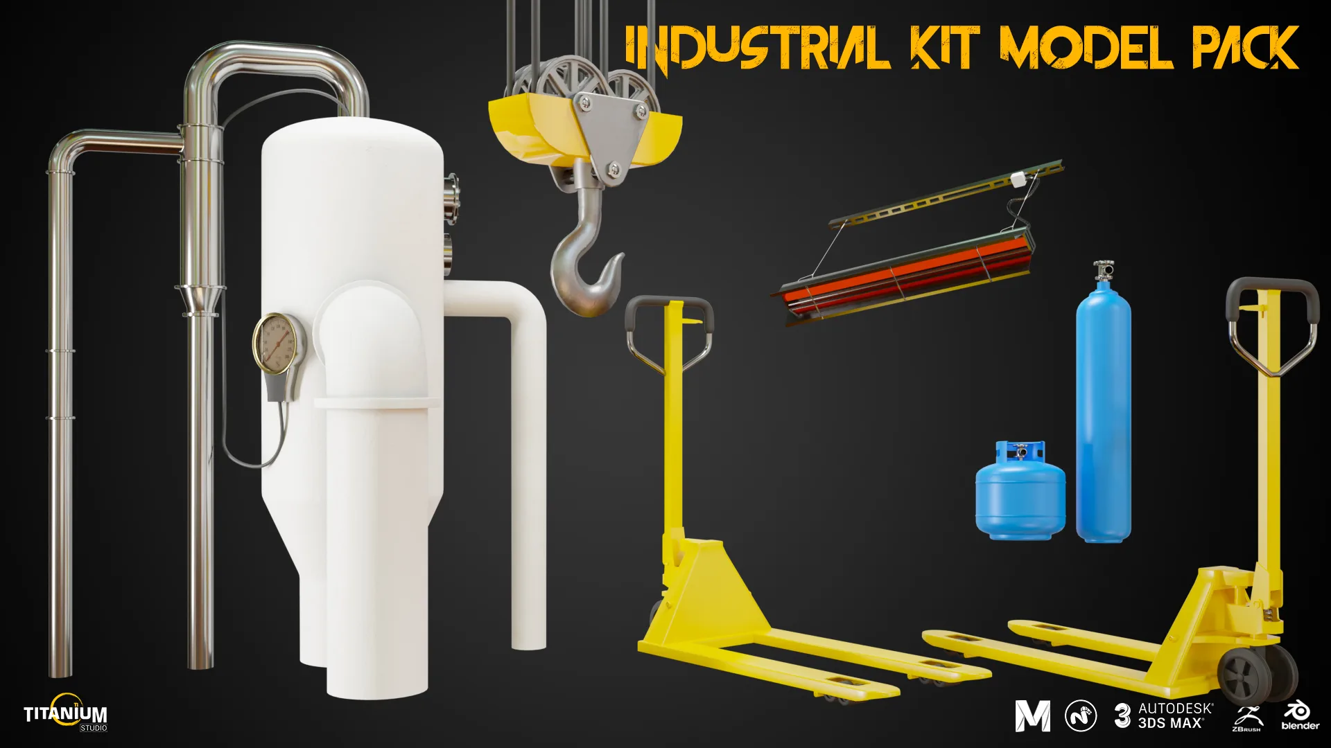 Industry Interior Kit 3D Model Pack