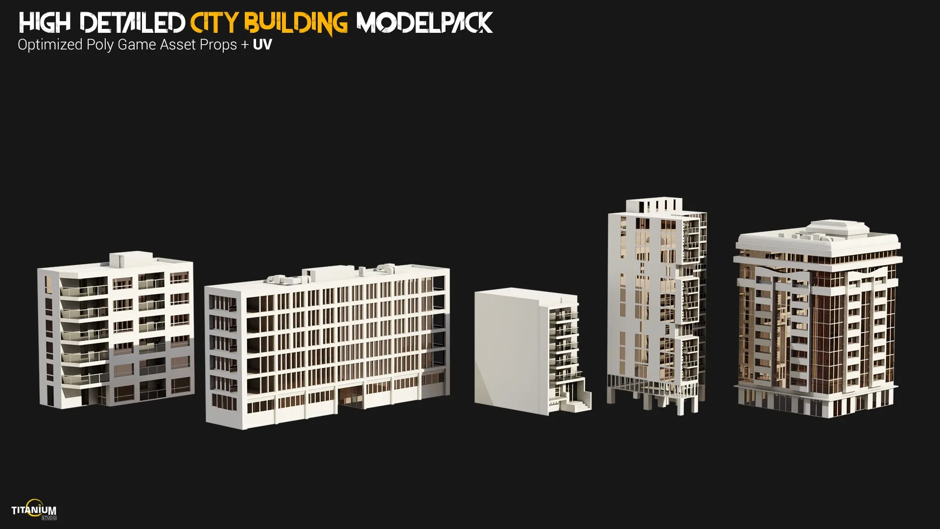 High Detailed City Building Pack + UV