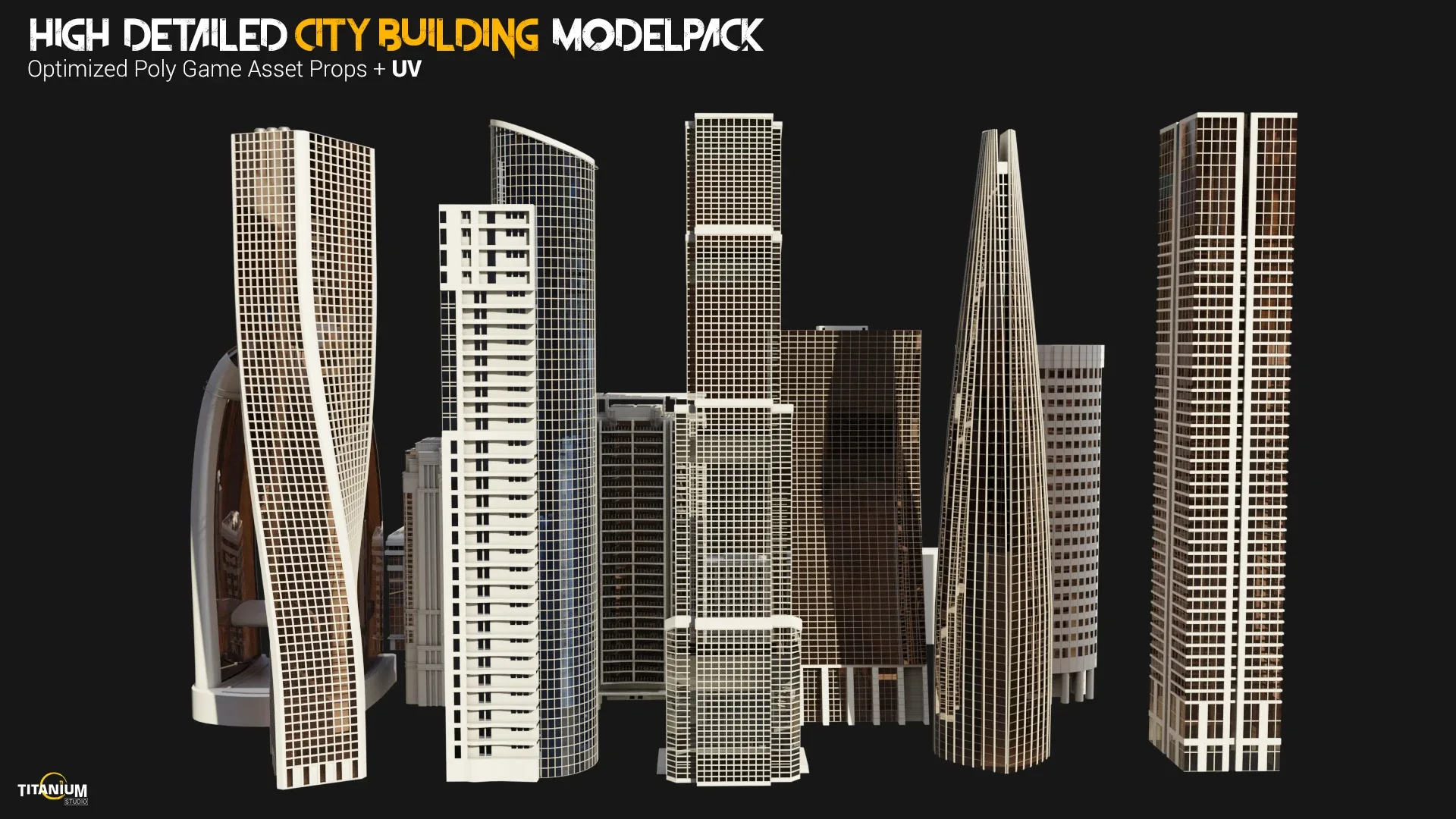 High Detailed City Building Pack + UV