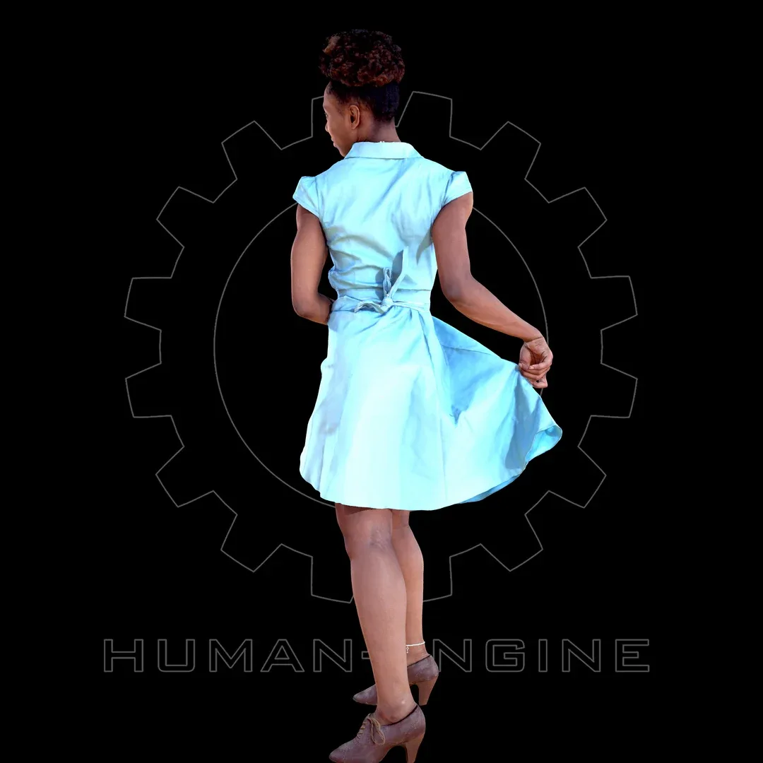 Female Scan - Tiana in Blue Dress