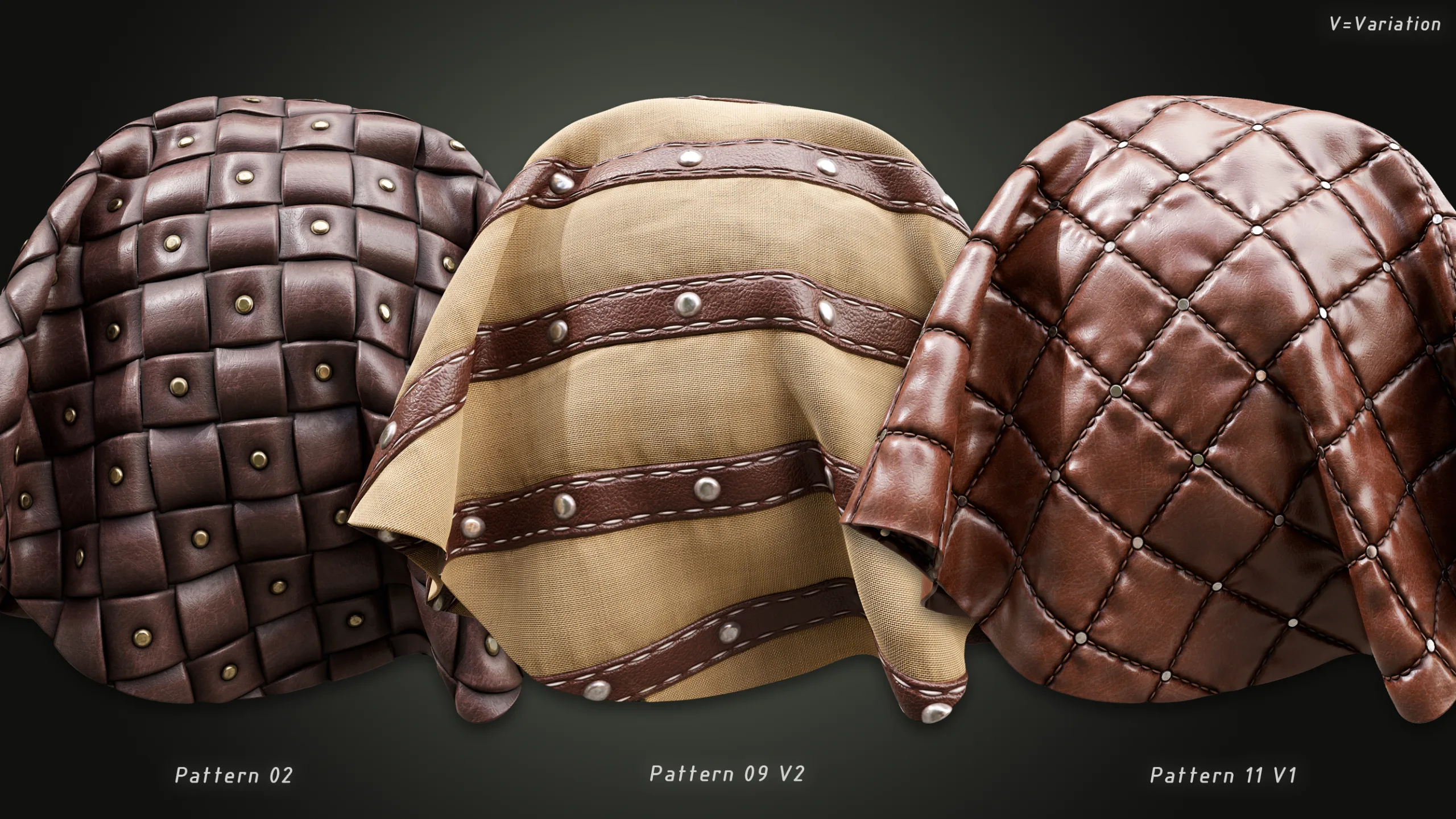 Procedural Leather Armor Material (SBSAR) Vol.12