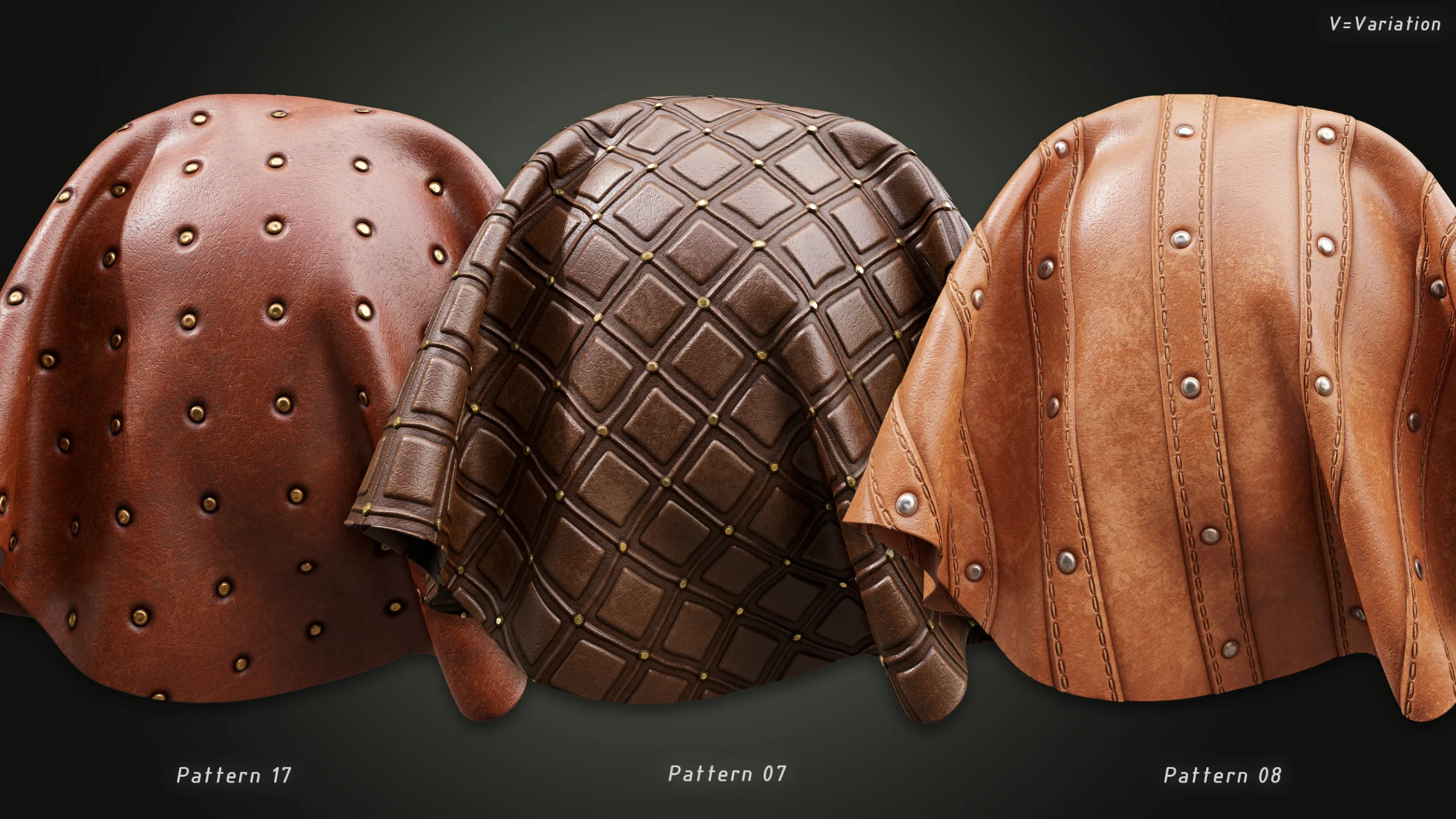 Procedural Leather Armor Material (SBSAR) Vol.12