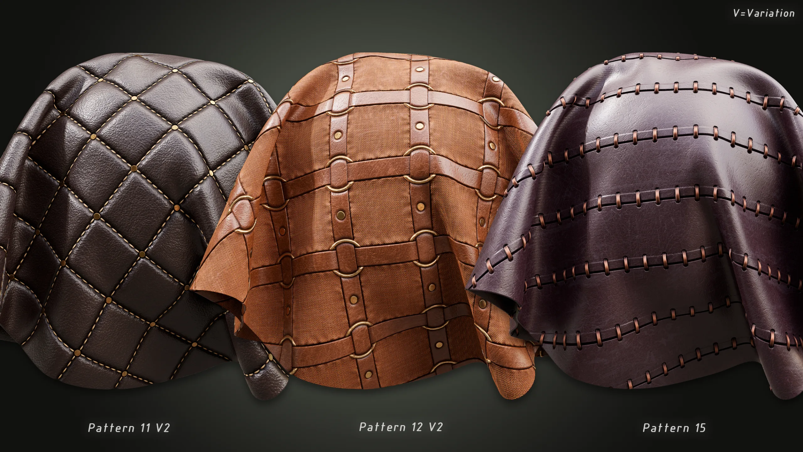 Procedural Leather Armor Material (SBSAR) Vol.12