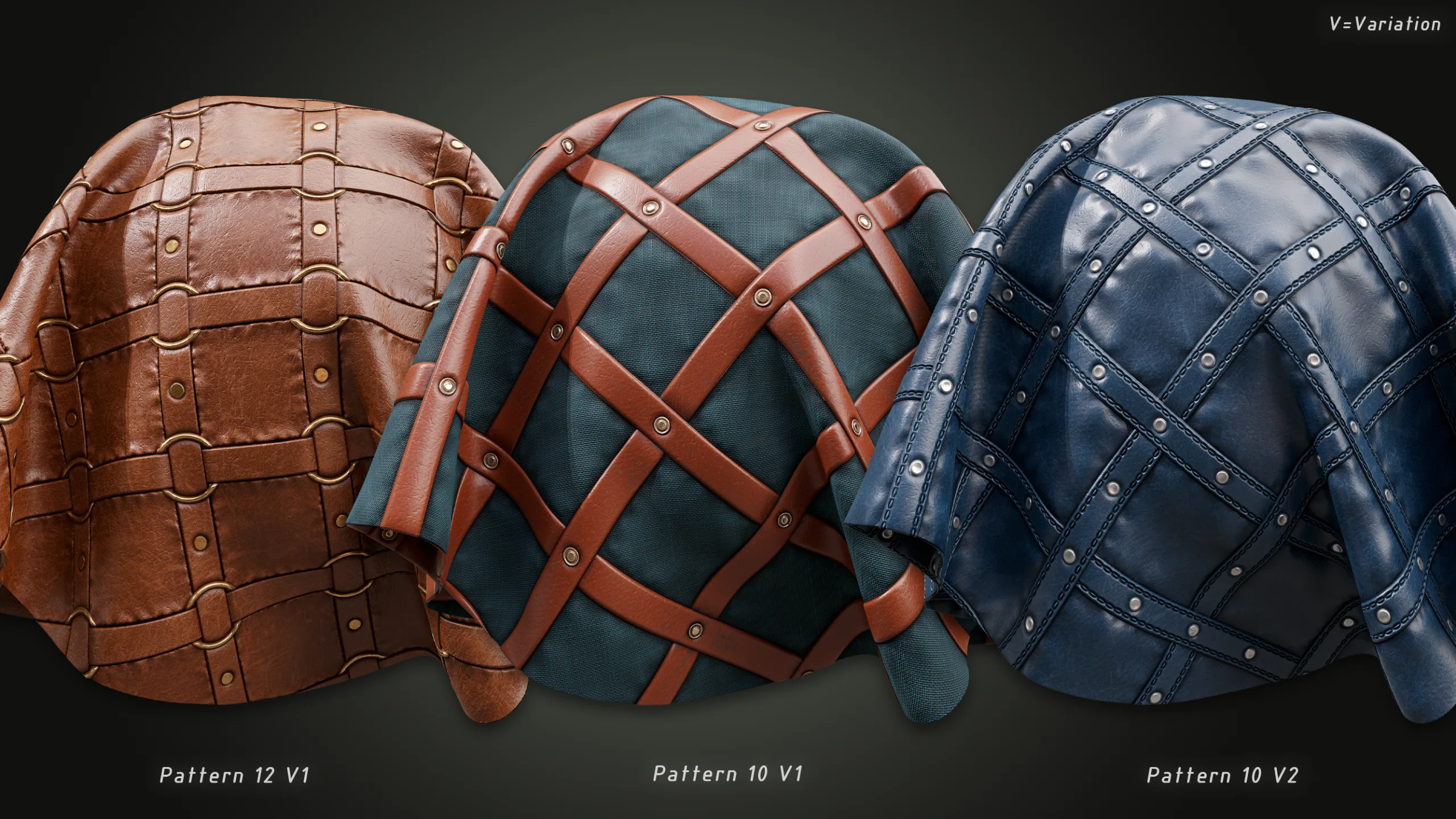 Procedural Leather Armor Material (SBSAR) Vol.12