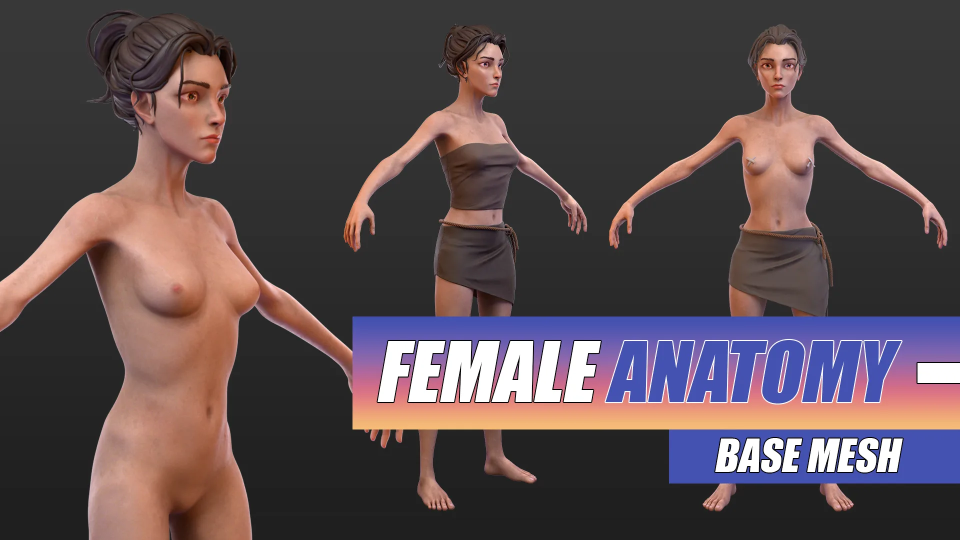 Base Mesh Slave Female Stylized