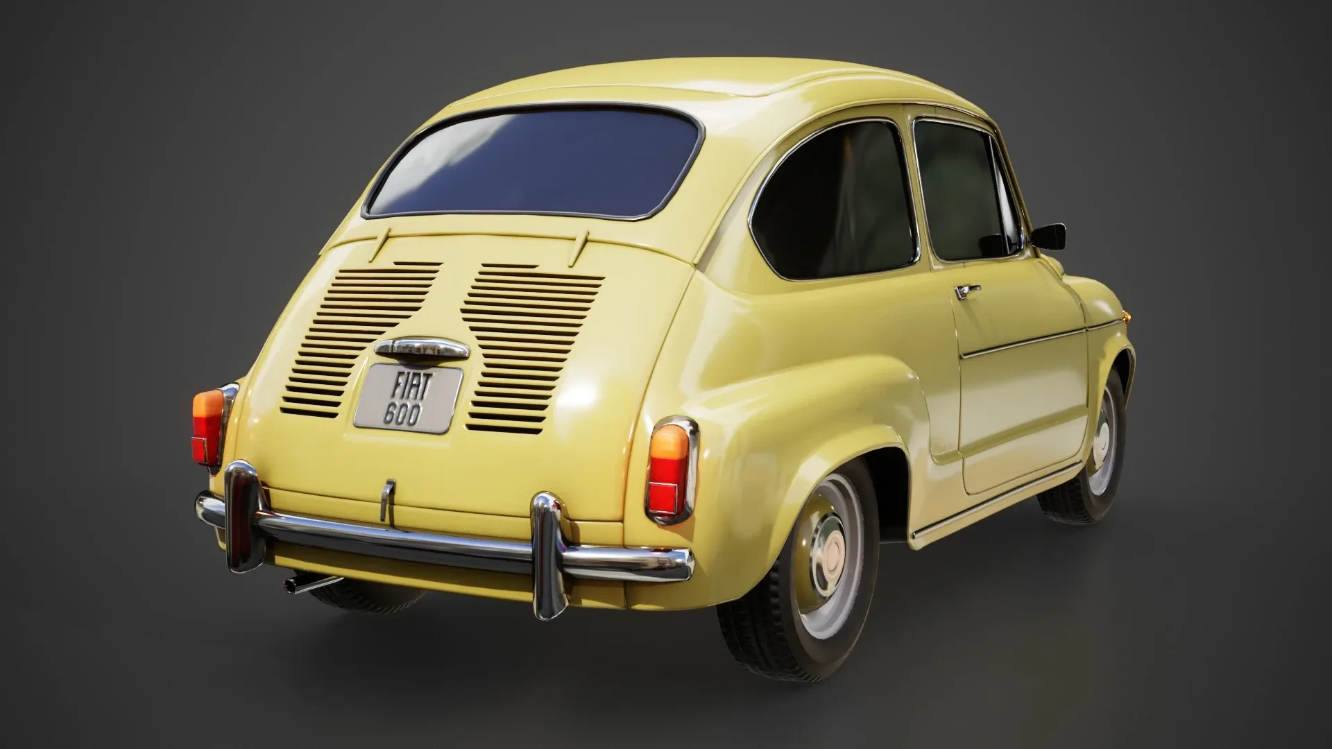 Fiat 600D 1965 3D Model