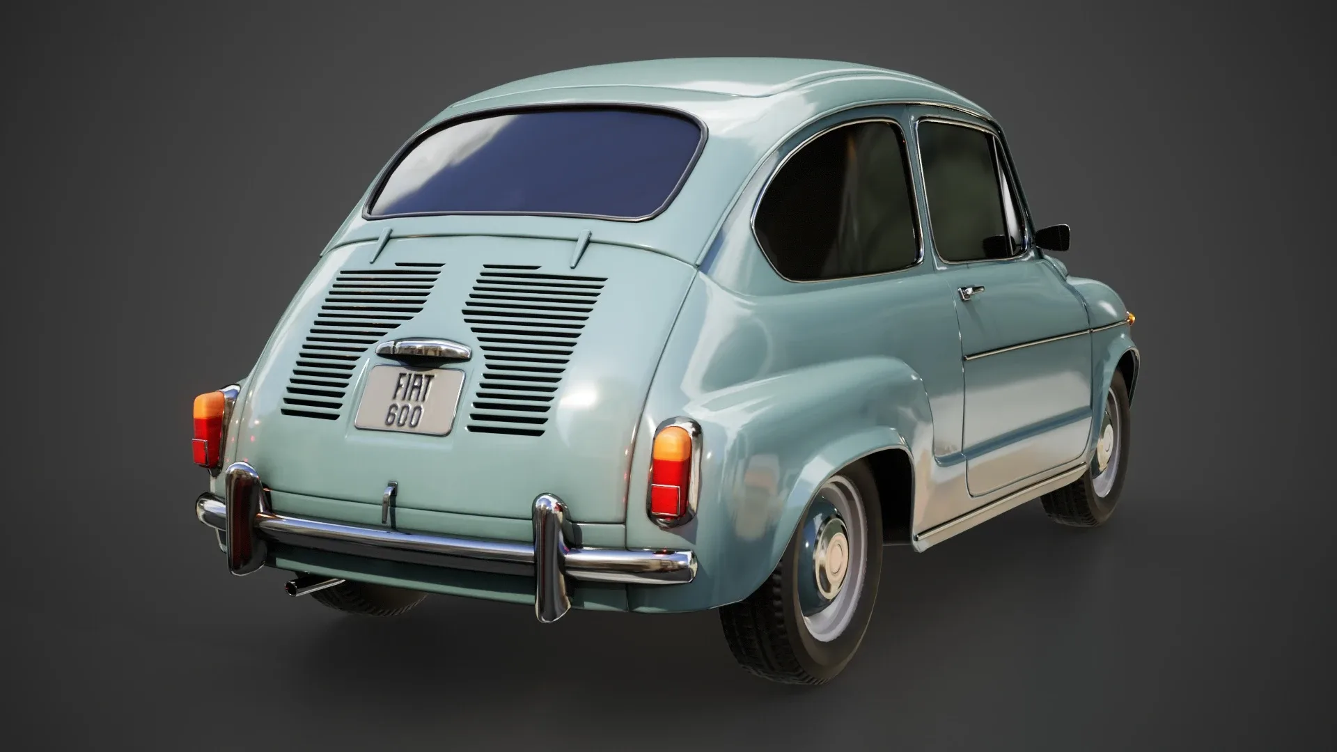 Fiat 600D 1965 3D Model