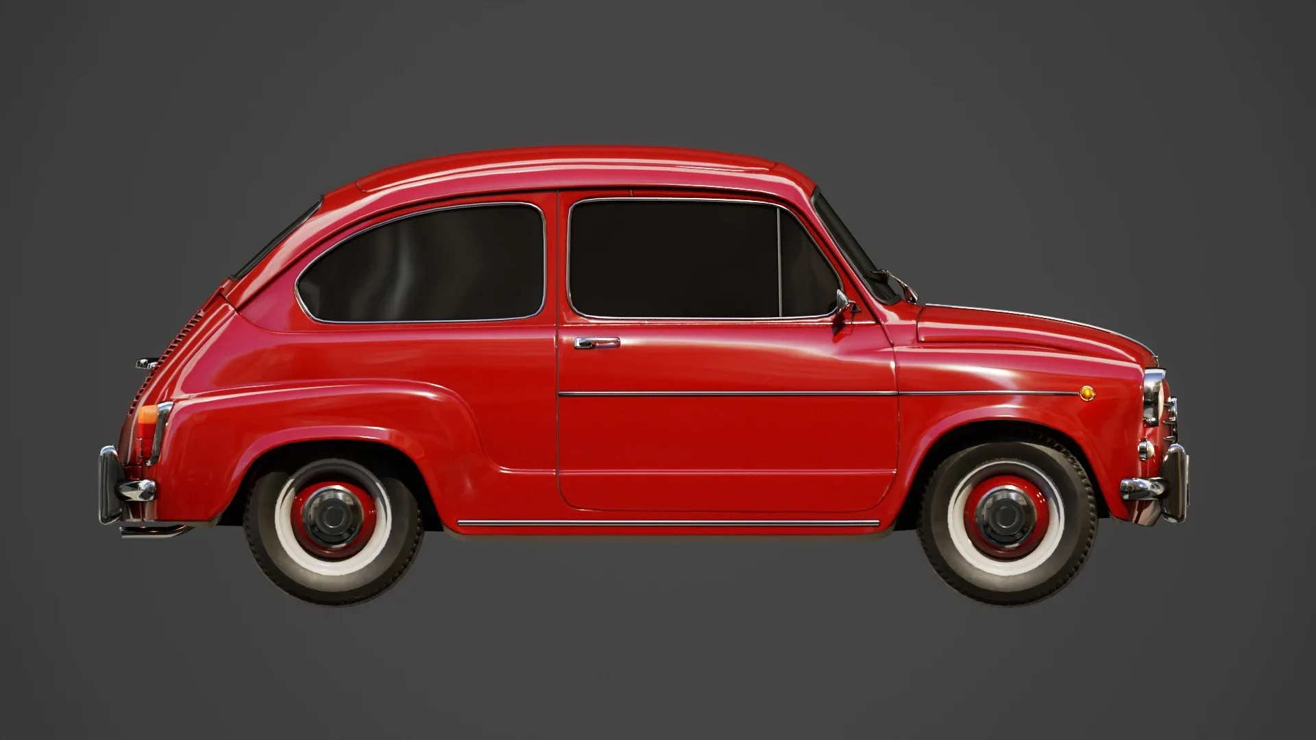 Fiat 600D 1965 3D Model