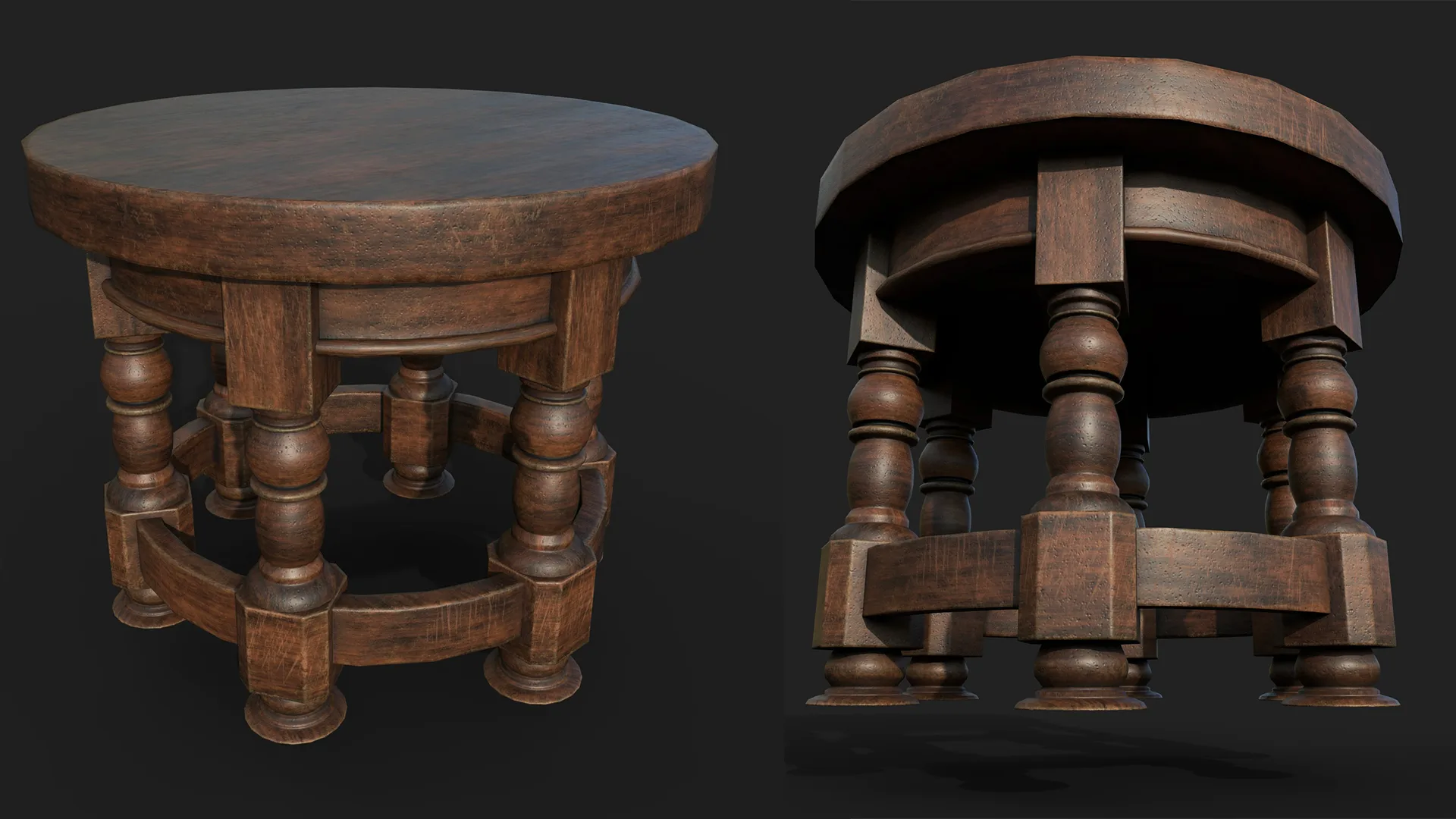 WOODEN ROUND TABLE TEXTURING TUTORIAL
