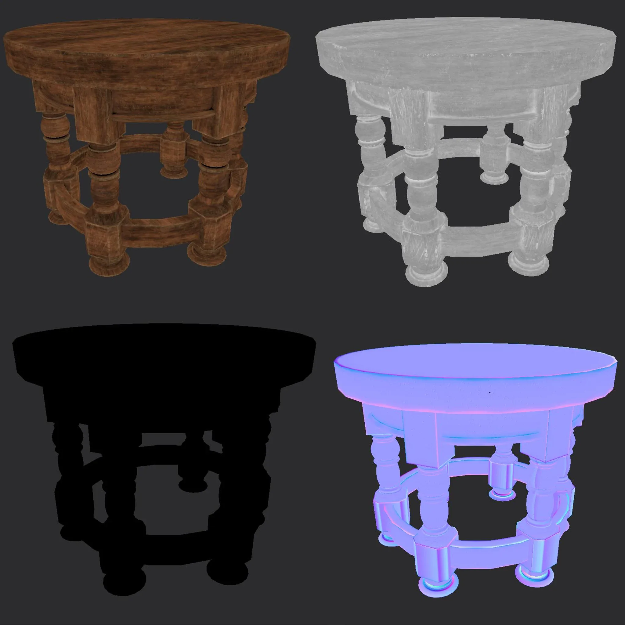 WOODEN ROUND TABLE TEXTURING TUTORIAL