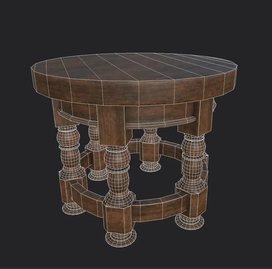 WOODEN ROUND TABLE TEXTURING TUTORIAL