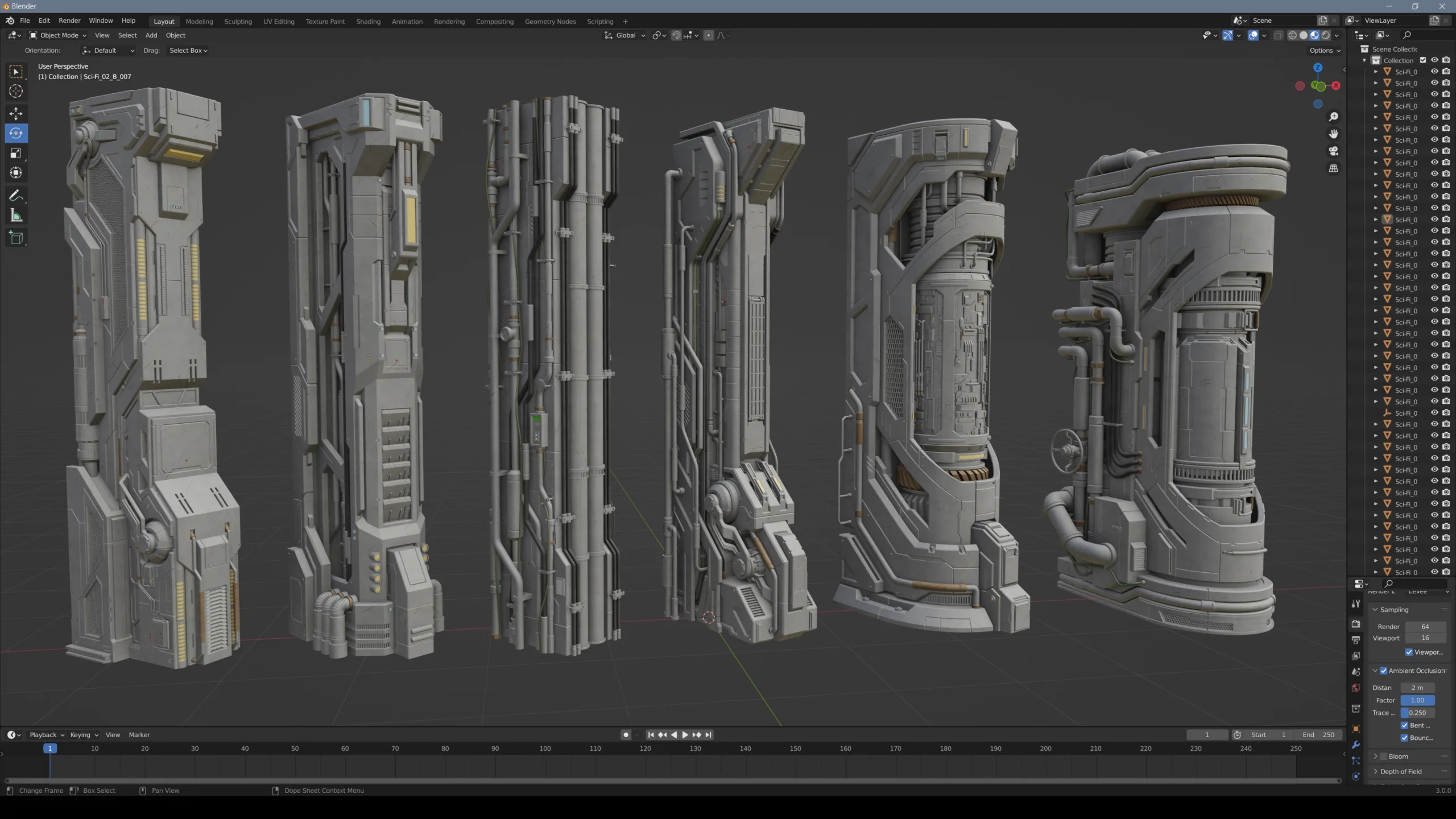 Sci-Fi Parts Kit Pack Vol 02 Column