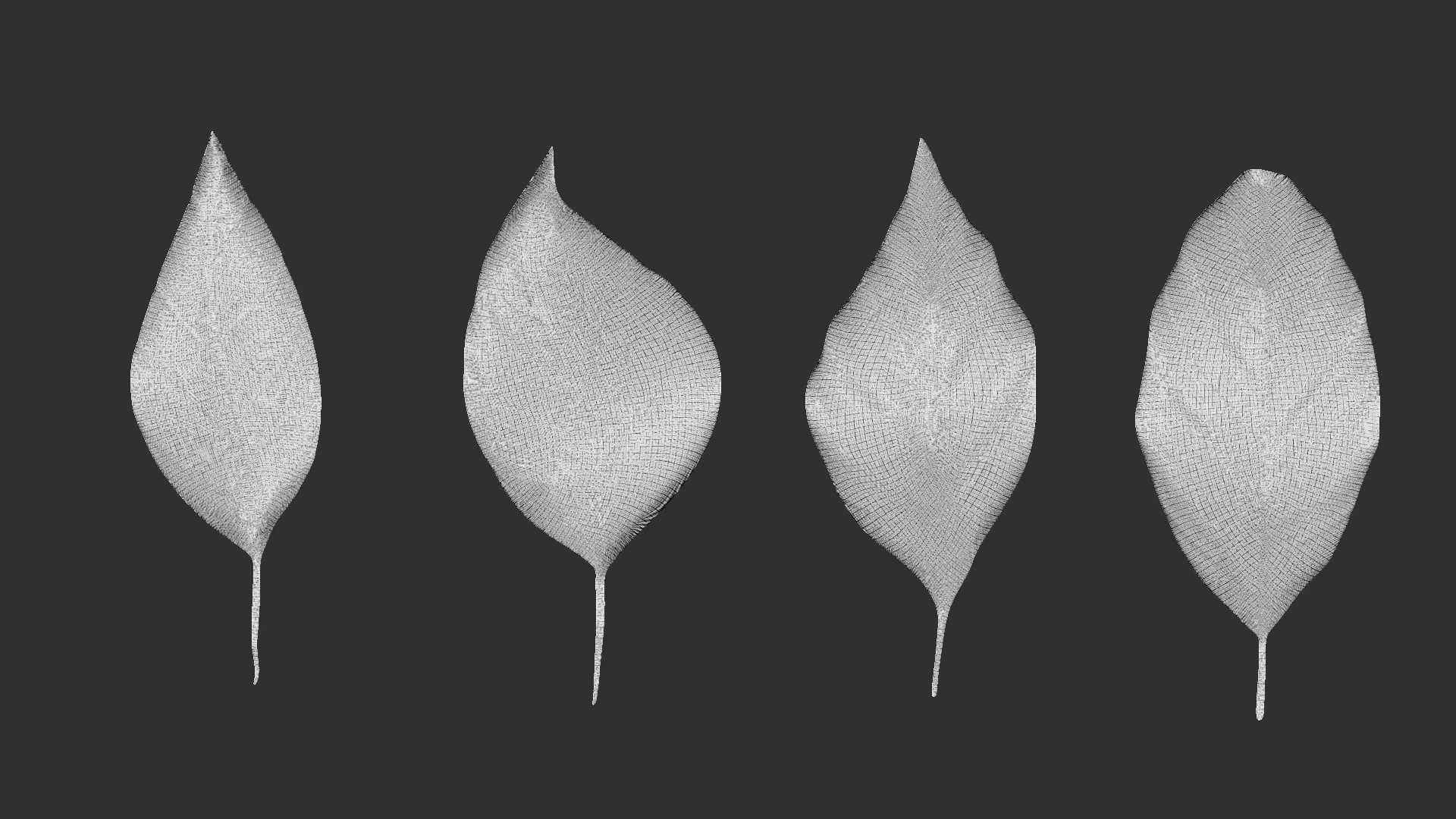 14 high-poly leafs and branches Zbrush IMM brush set.