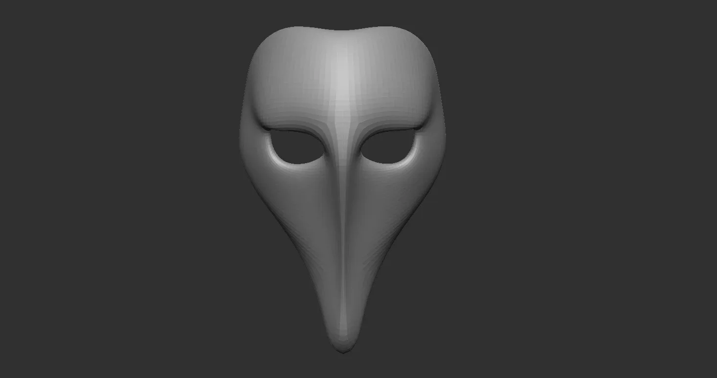 20 Carnival or theater mask base mesh low poly Zbrush IMM brush set.