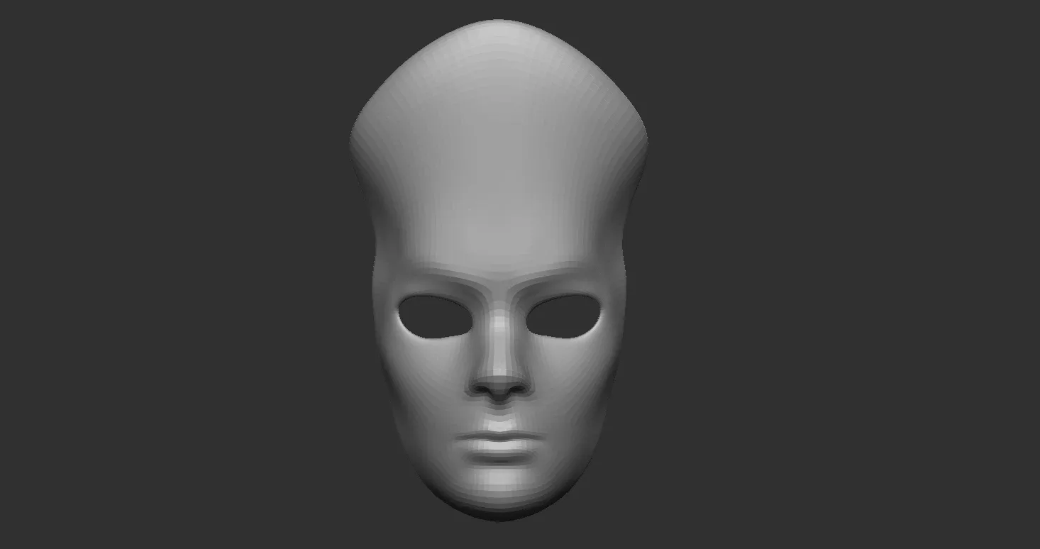 20 Carnival or theater mask base mesh low poly Zbrush IMM brush set.