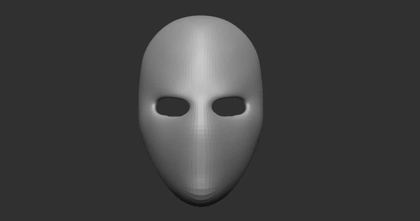 20 Carnival or theater mask base mesh low poly Zbrush IMM brush set.