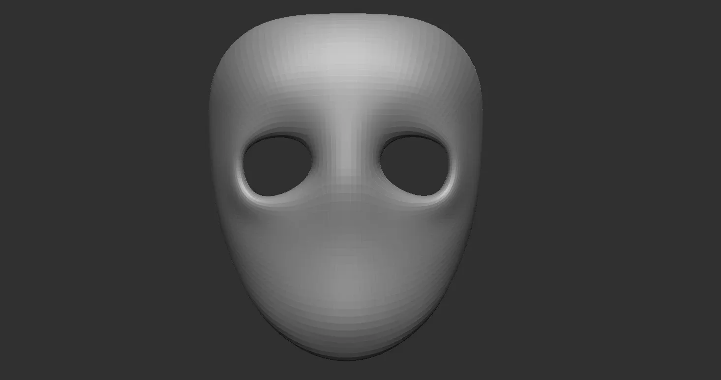 20 Carnival or theater mask base mesh low poly Zbrush IMM brush set.