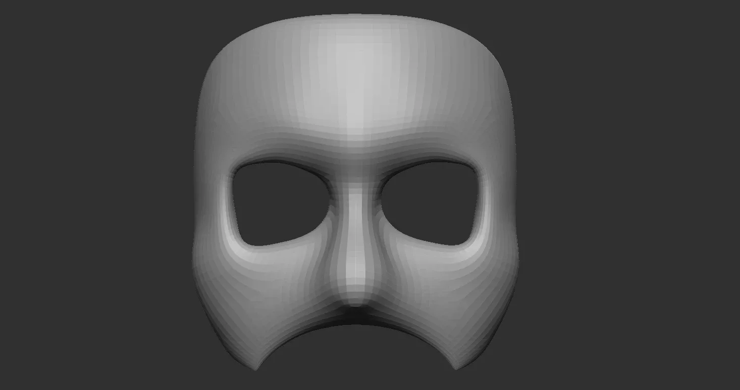 20 Carnival or theater mask base mesh low poly Zbrush IMM brush set.