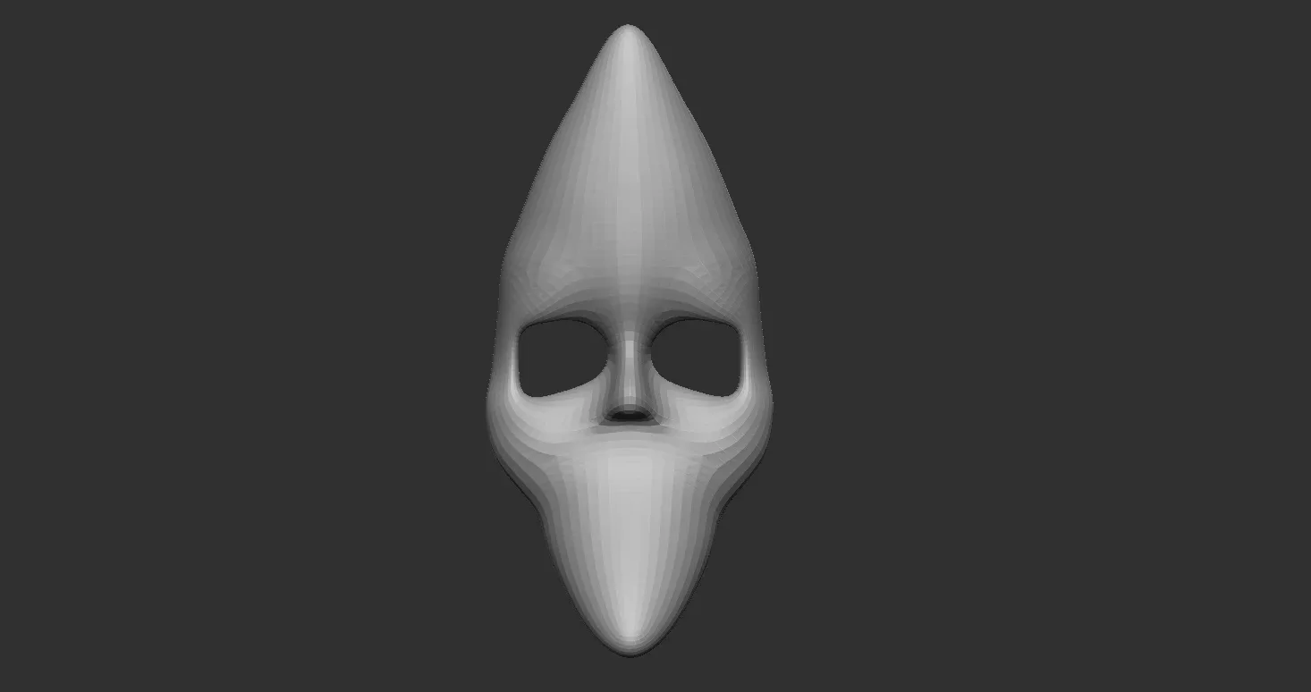 20 Carnival or theater mask base mesh low poly Zbrush IMM brush set.