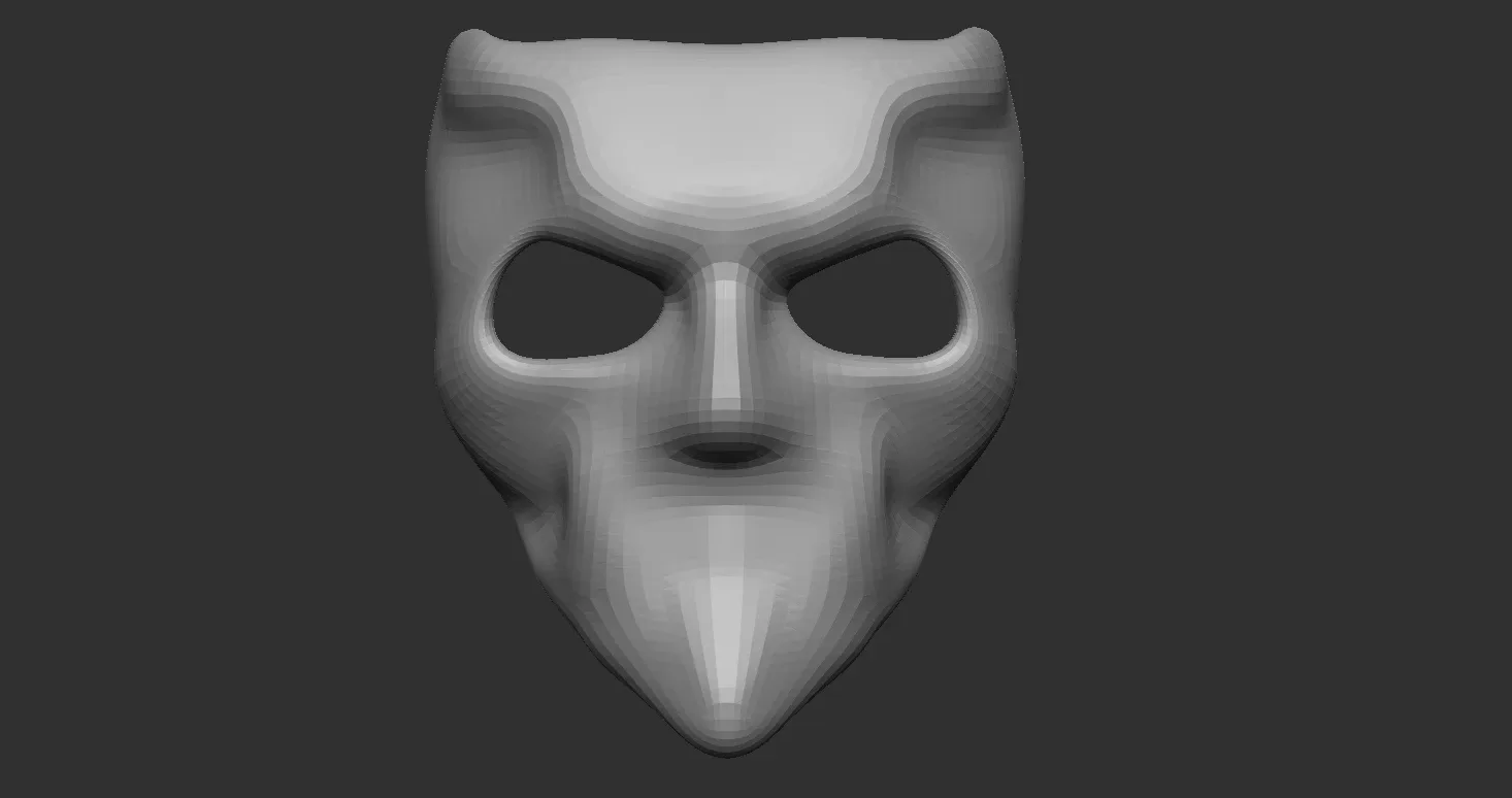 20 Carnival or theater mask base mesh low poly Zbrush IMM brush set.