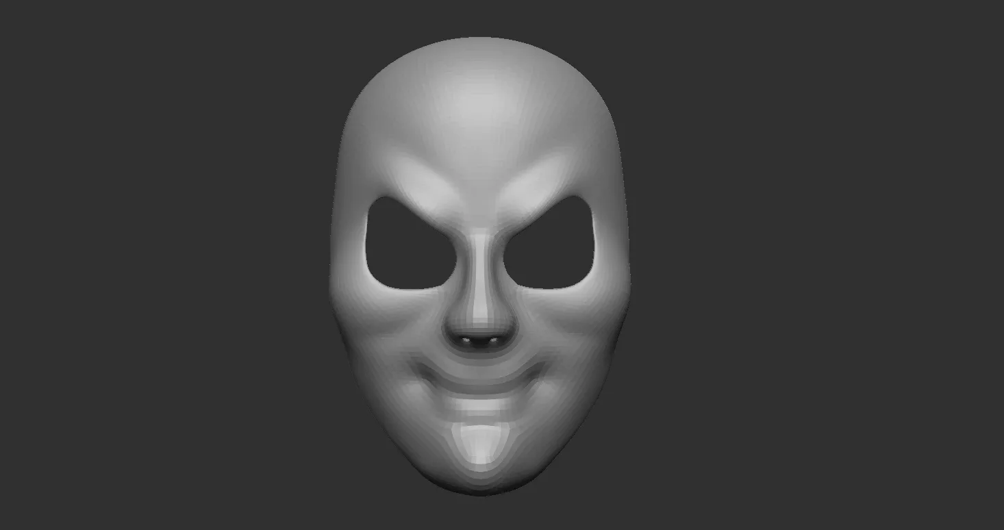 20 Carnival or theater mask base mesh low poly Zbrush IMM brush set.