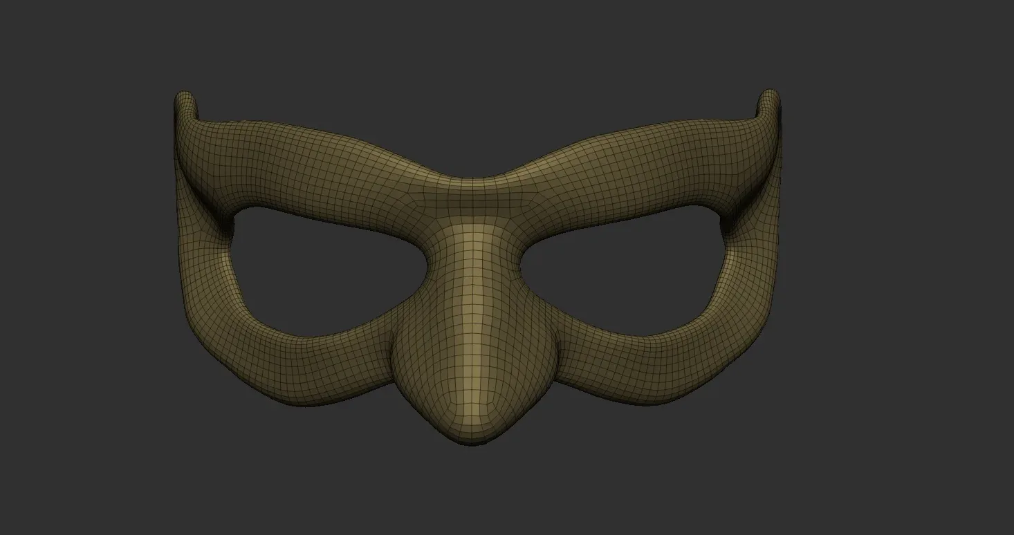 20 Carnival or theater mask base mesh low poly Zbrush IMM brush set.