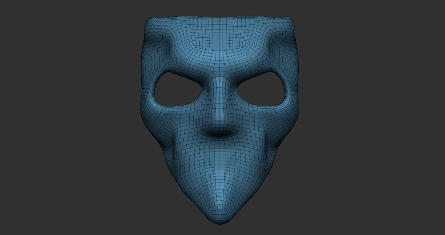 20 Carnival or theater mask base mesh low poly Zbrush IMM brush set.