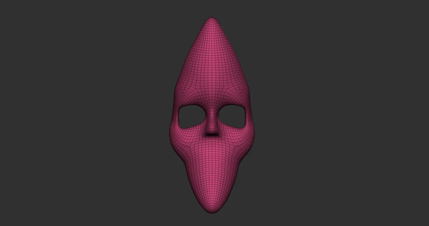 20 Carnival or theater mask base mesh low poly Zbrush IMM brush set.