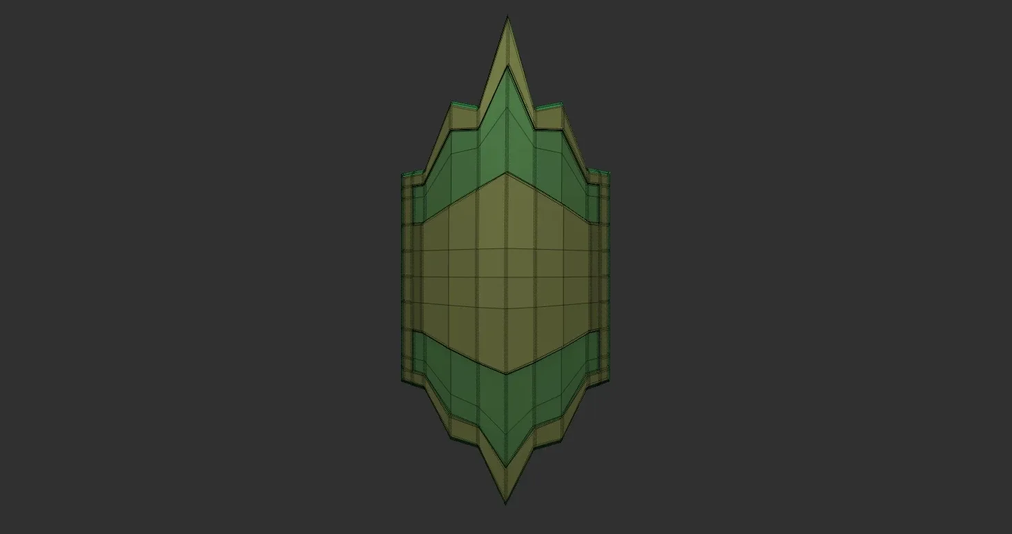 30 Low-poly medieval fantasy shield base mesh shapes IMM and 5 strap shapes zbrush set and fbx, obj files.