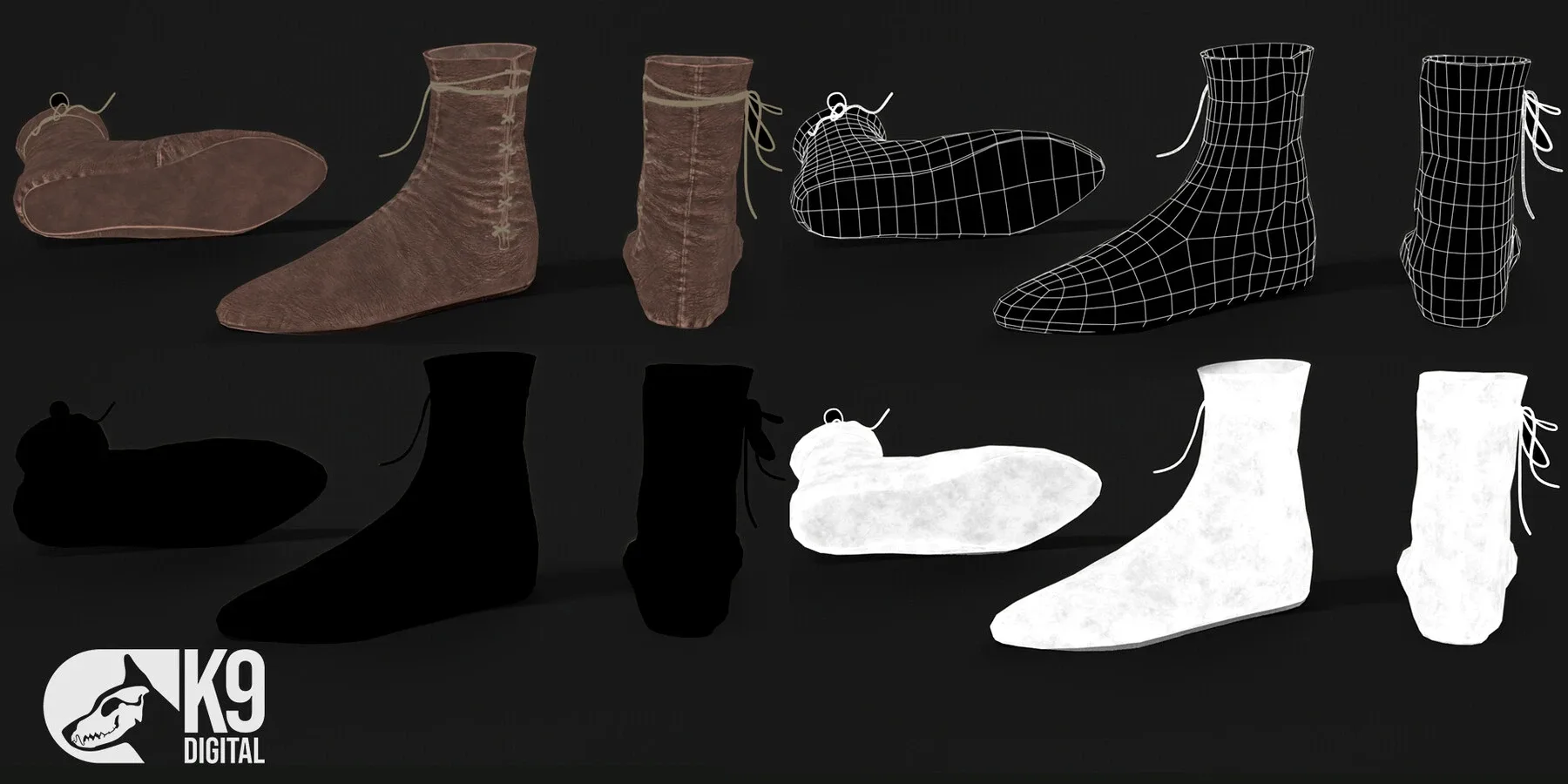 Medieval / Fantasy / Leather Shoe Pack VOL1