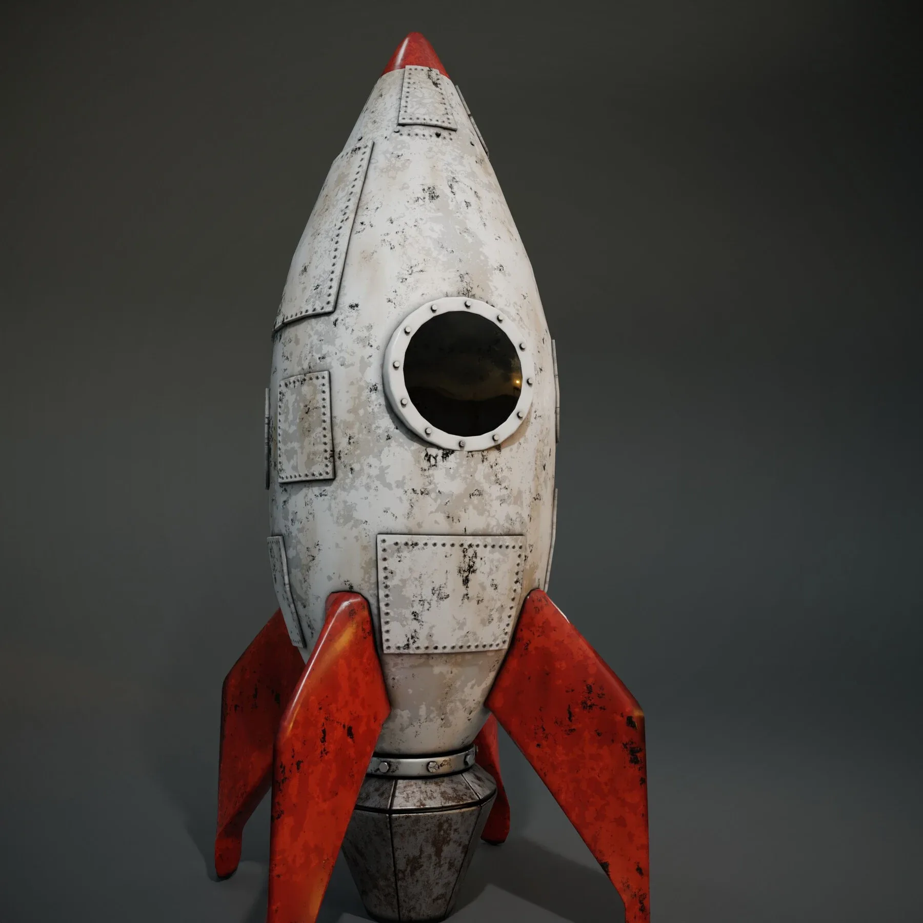 stylized rocket asset