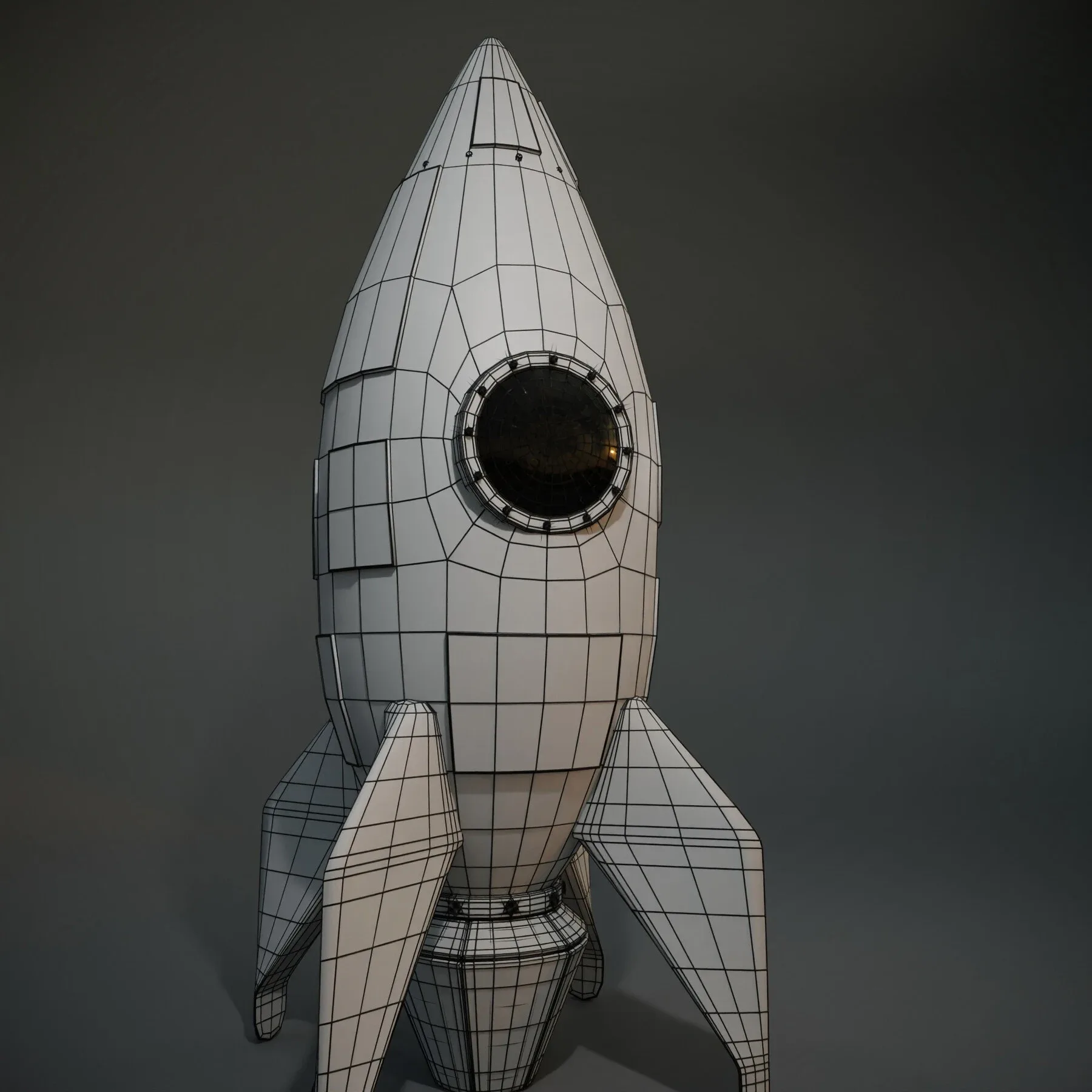 stylized rocket asset