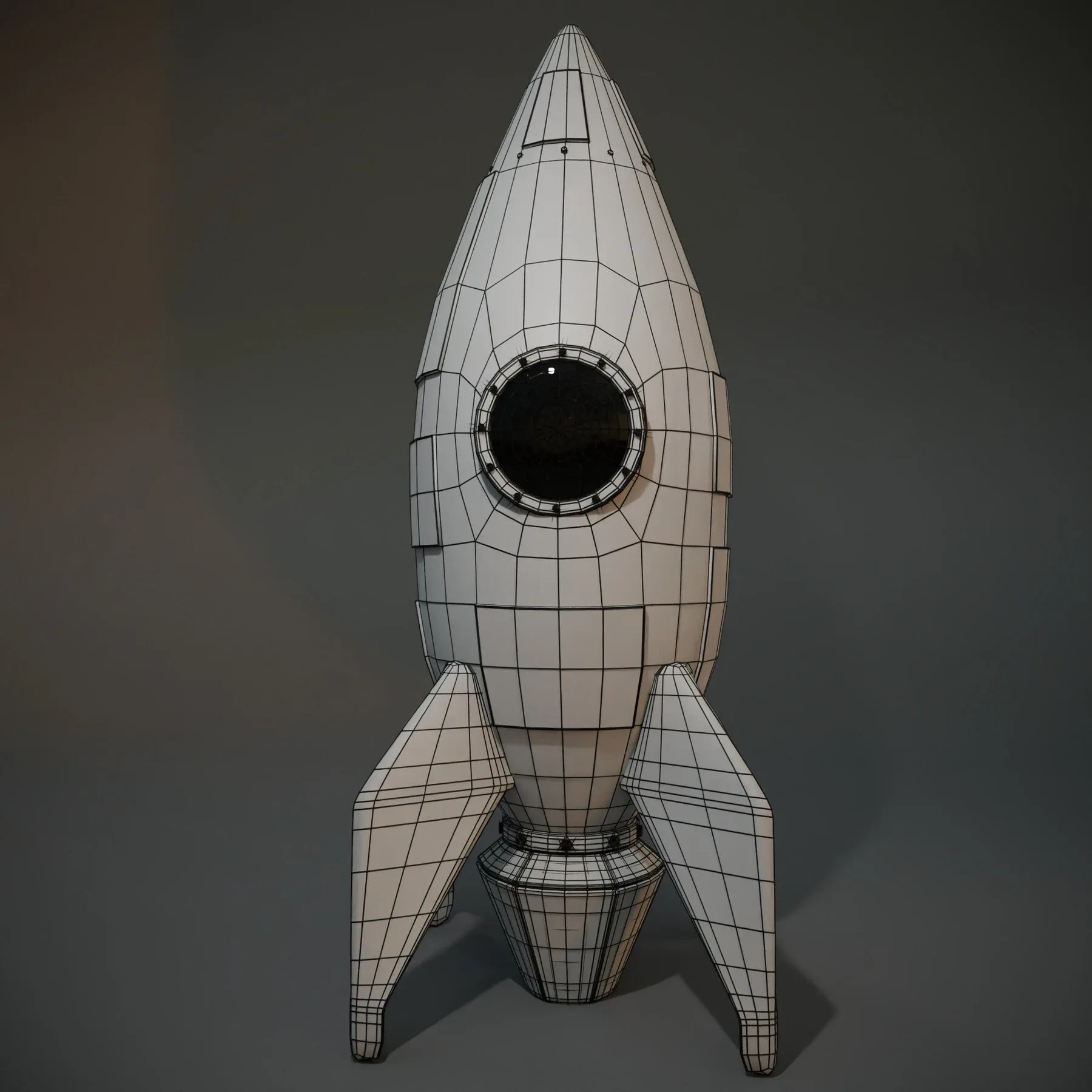 stylized rocket asset