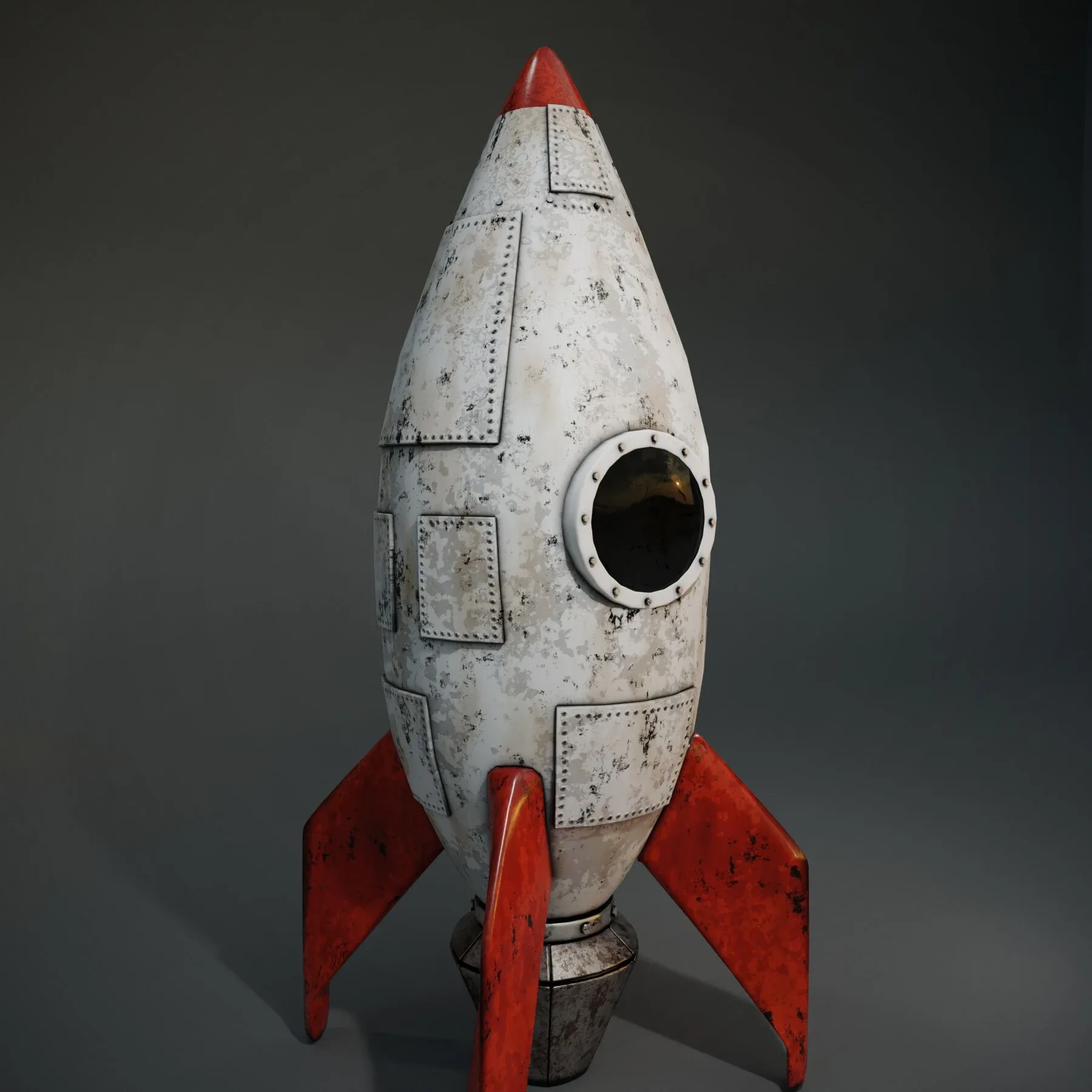 stylized rocket asset