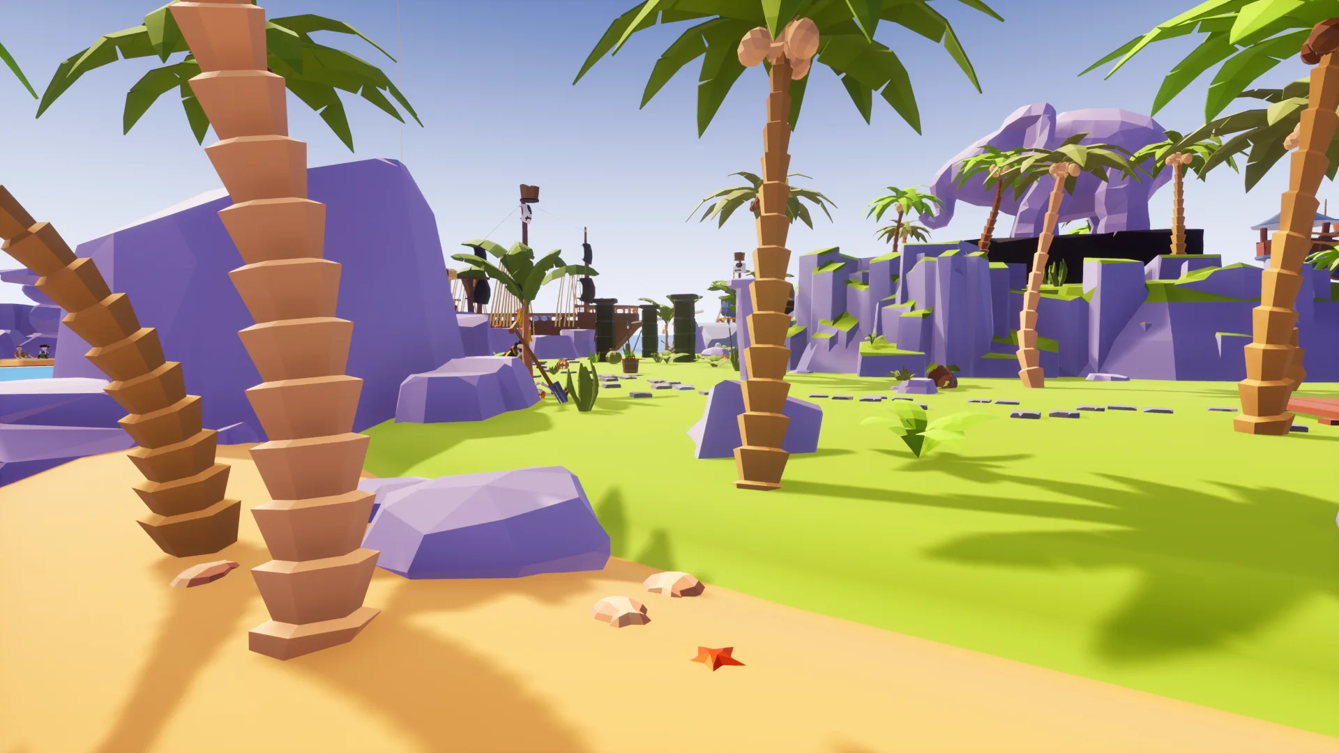 Low Poly Tropical Pirate Island RG