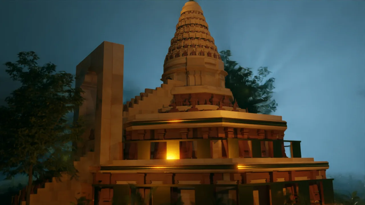 High Quality Medieval/Ancient Temple Tower (Round) 3D Model