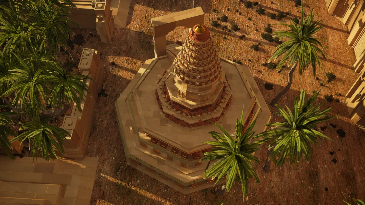 High Quality Medieval/Ancient Temple Tower (Round) 3D Model