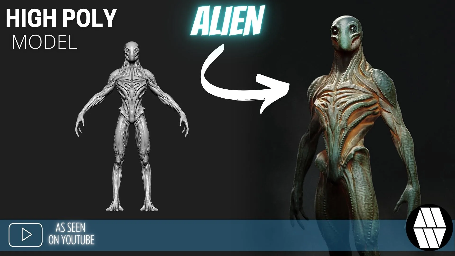 ZBrush Model: Alien High Poly ZTL & FBX