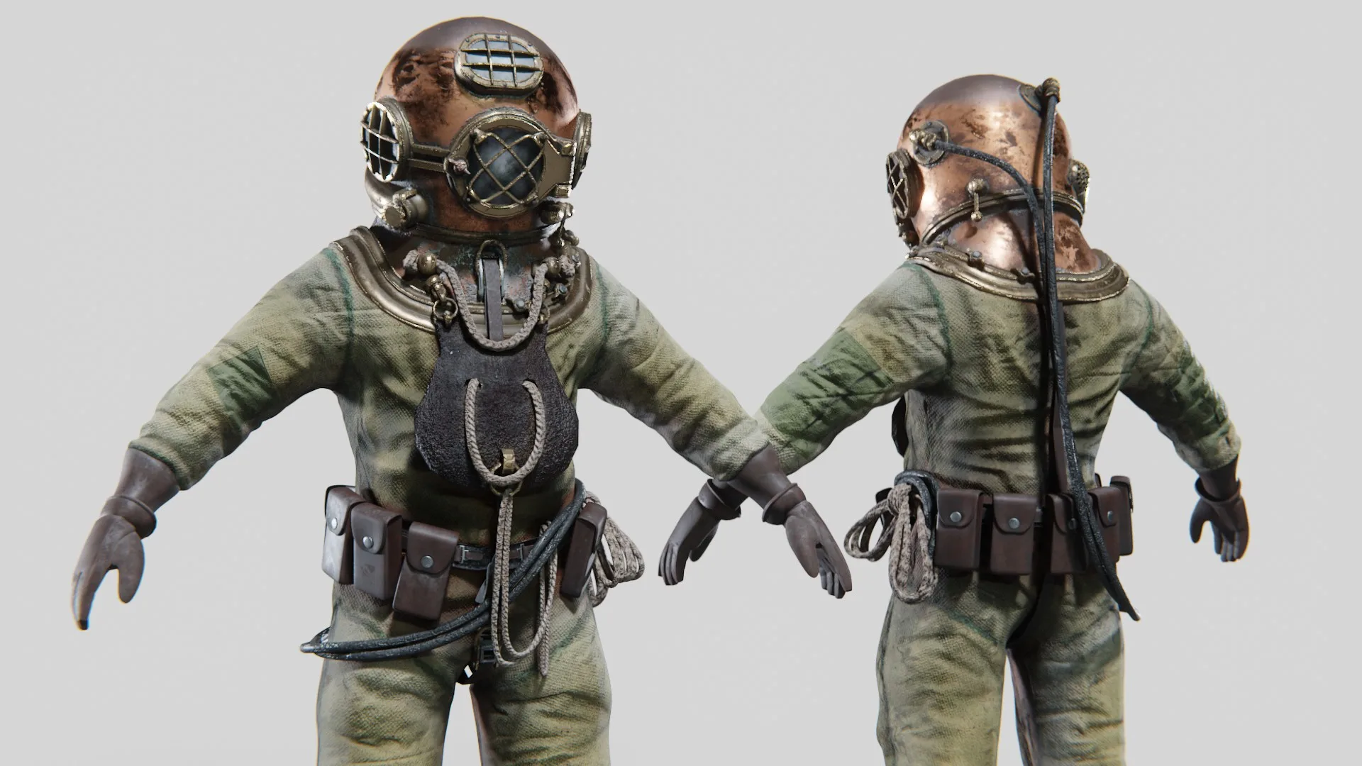 Copper Bronze Diving Suit