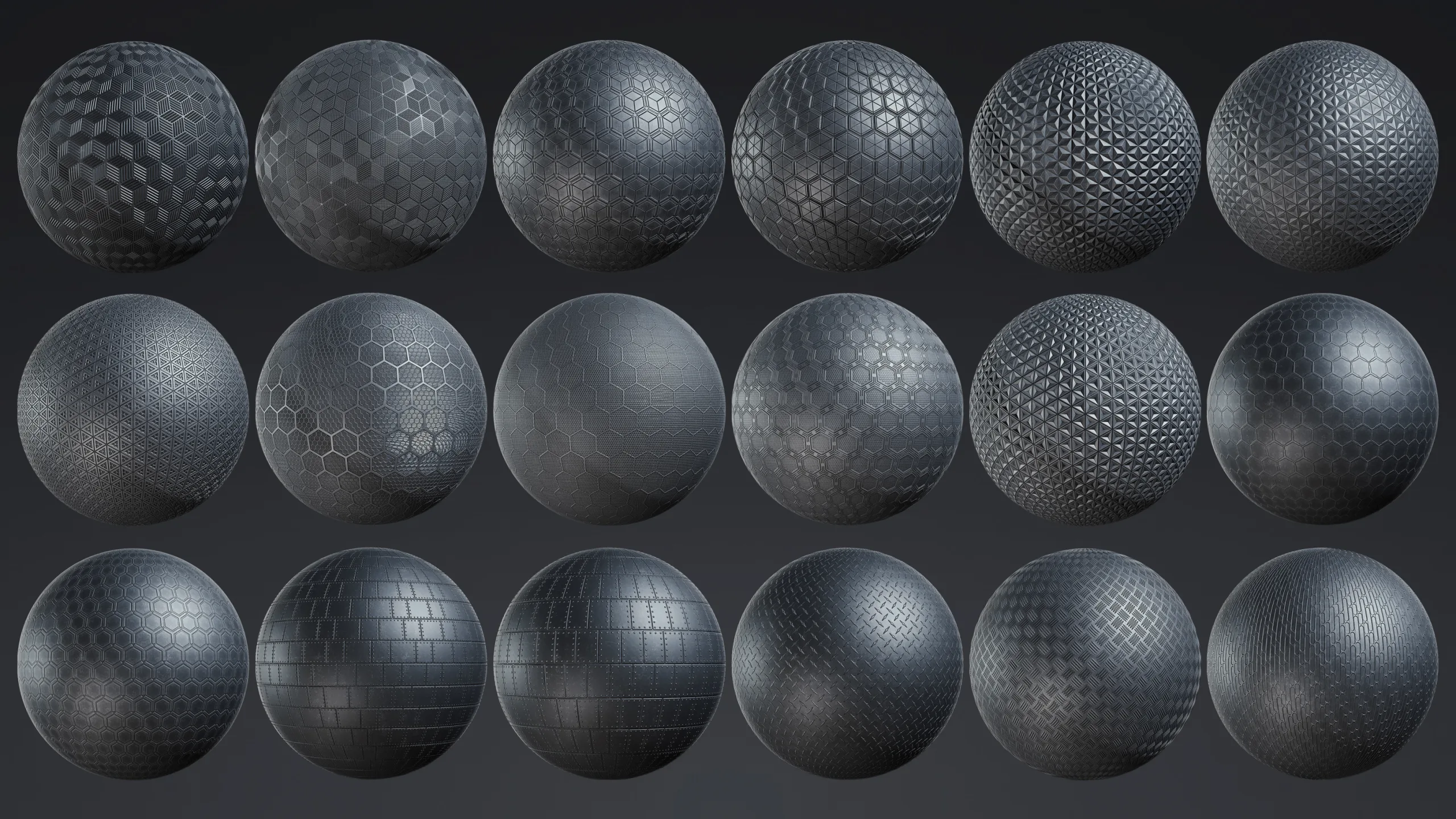 AstroMat Vol 01 | Sci-Fi Smart Materials + Sci-Fi pattern + PBR Textures