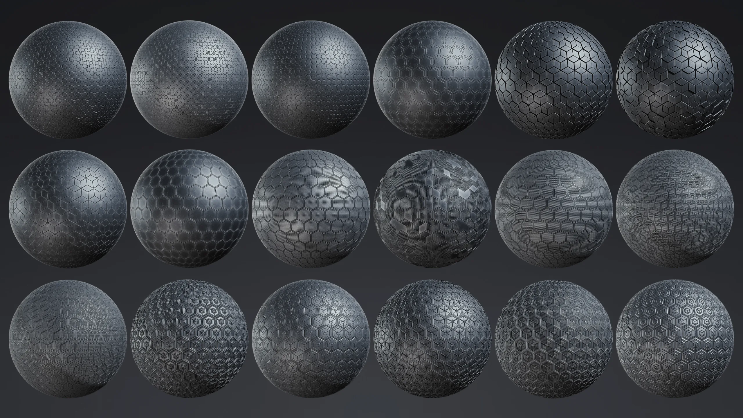 AstroMat Vol 01 | Sci-Fi Smart Materials + Sci-Fi pattern + PBR Textures