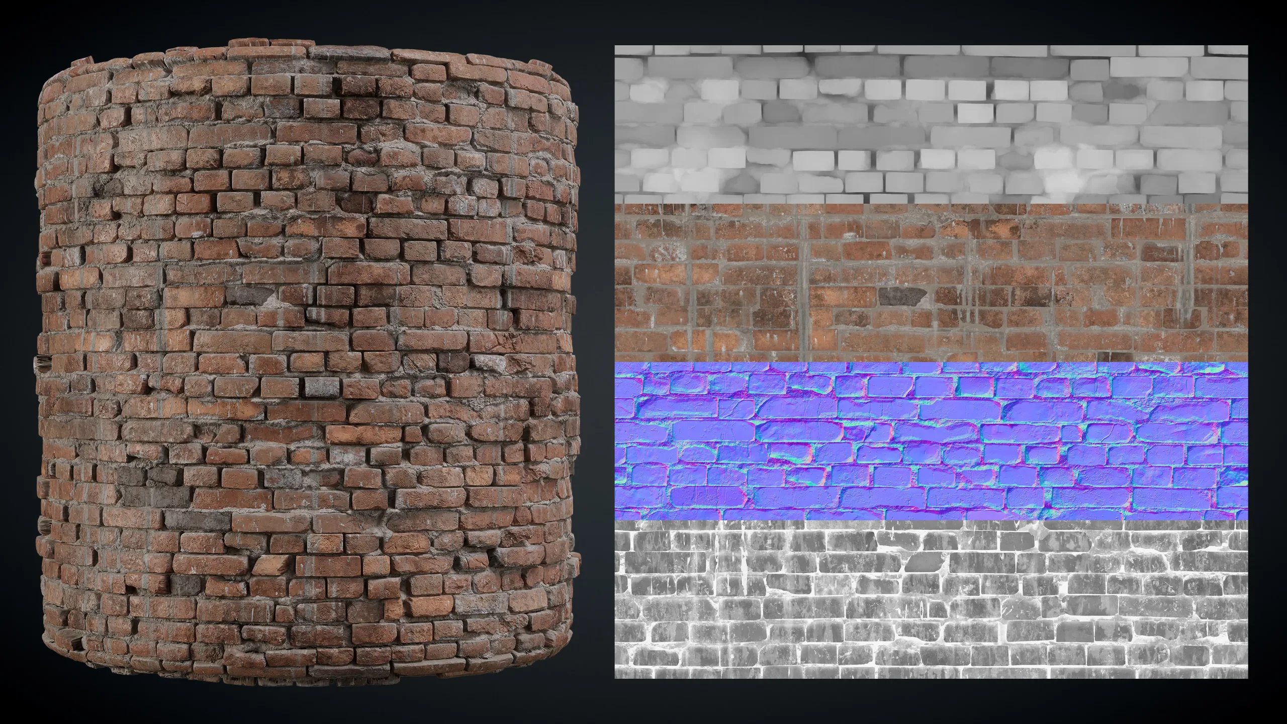 Tree roots on brick wall - Substace Designer