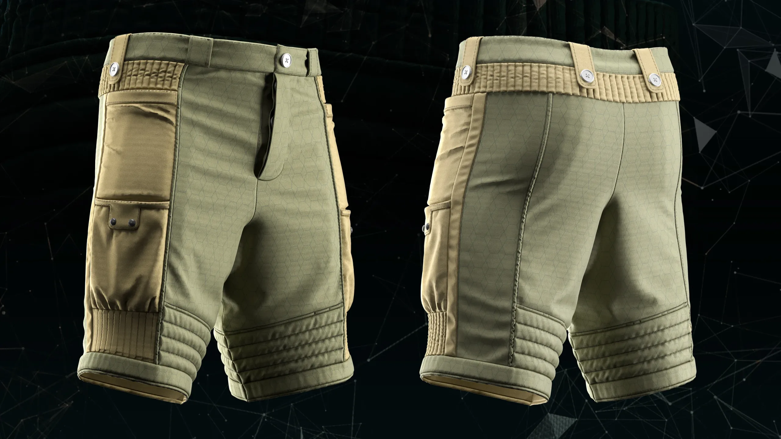 5 men's short_MD/CLO3D (zprj)+obj,fbx