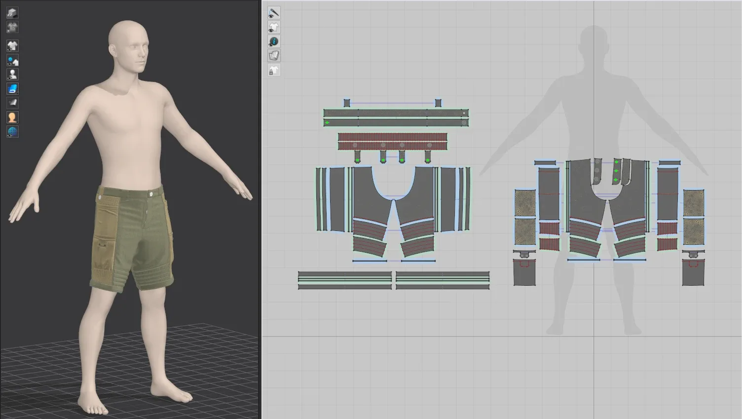 5 men's short_MD/CLO3D (zprj)+obj,fbx