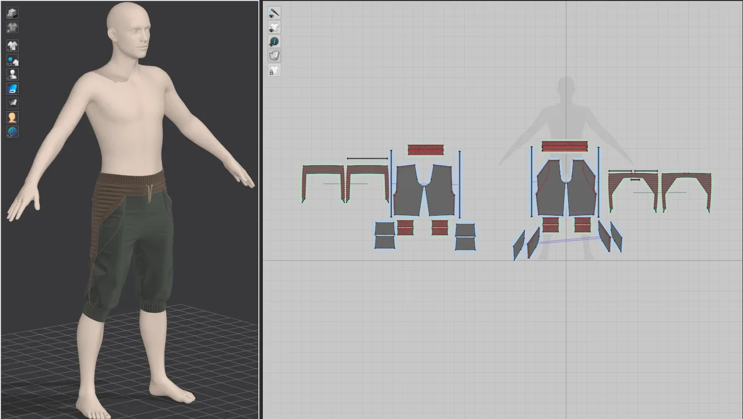 5 men's short_MD/CLO3D (zprj)+obj,fbx