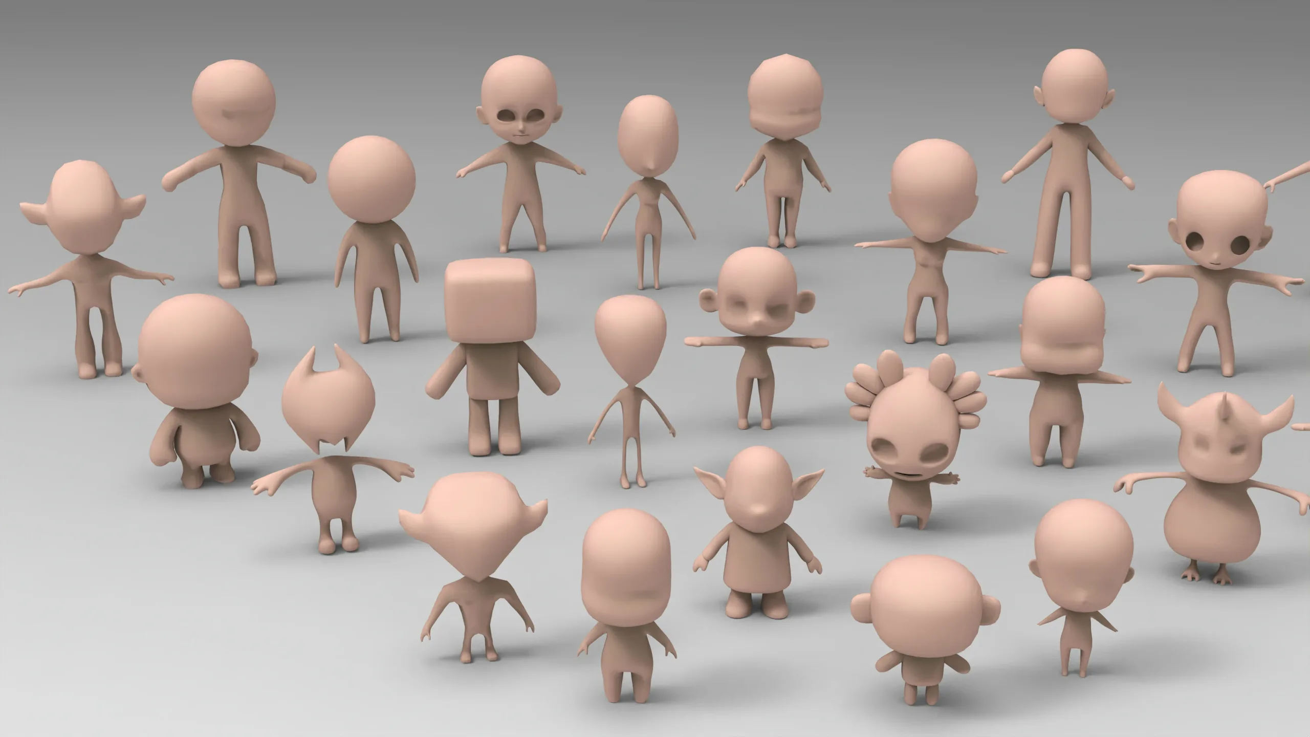 25 Basemesh chibi collection